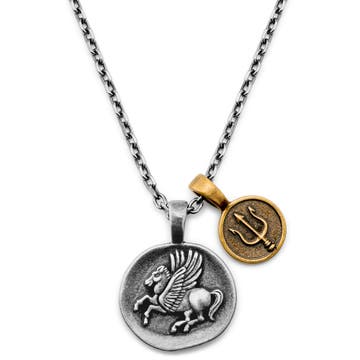 Obelius | Vintage Silver-tone Pegasus Necklace Obelius | Vintage Silver-tone Pegasus Necklace