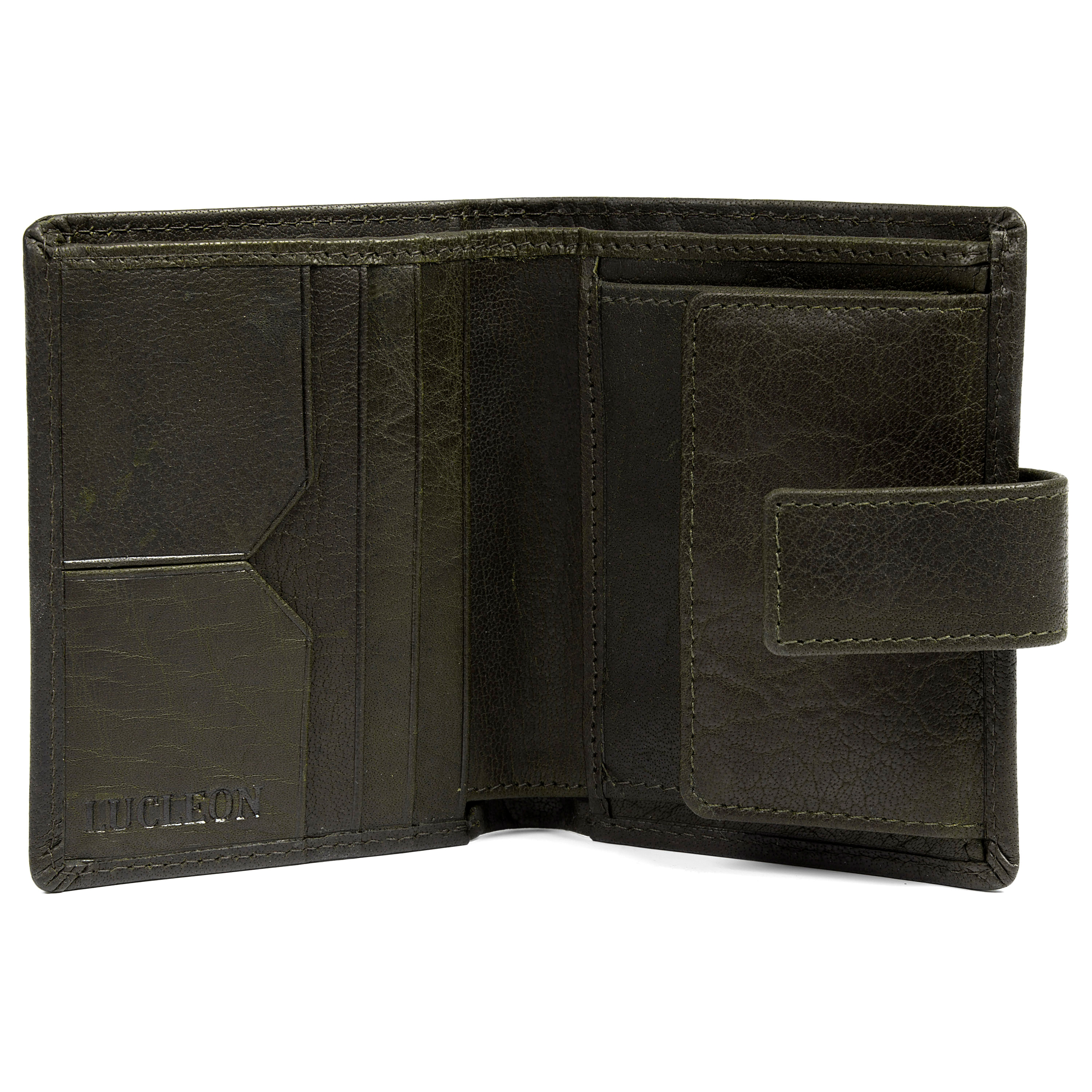 Montreal Compact Olive RFID Leather Wallet - 2