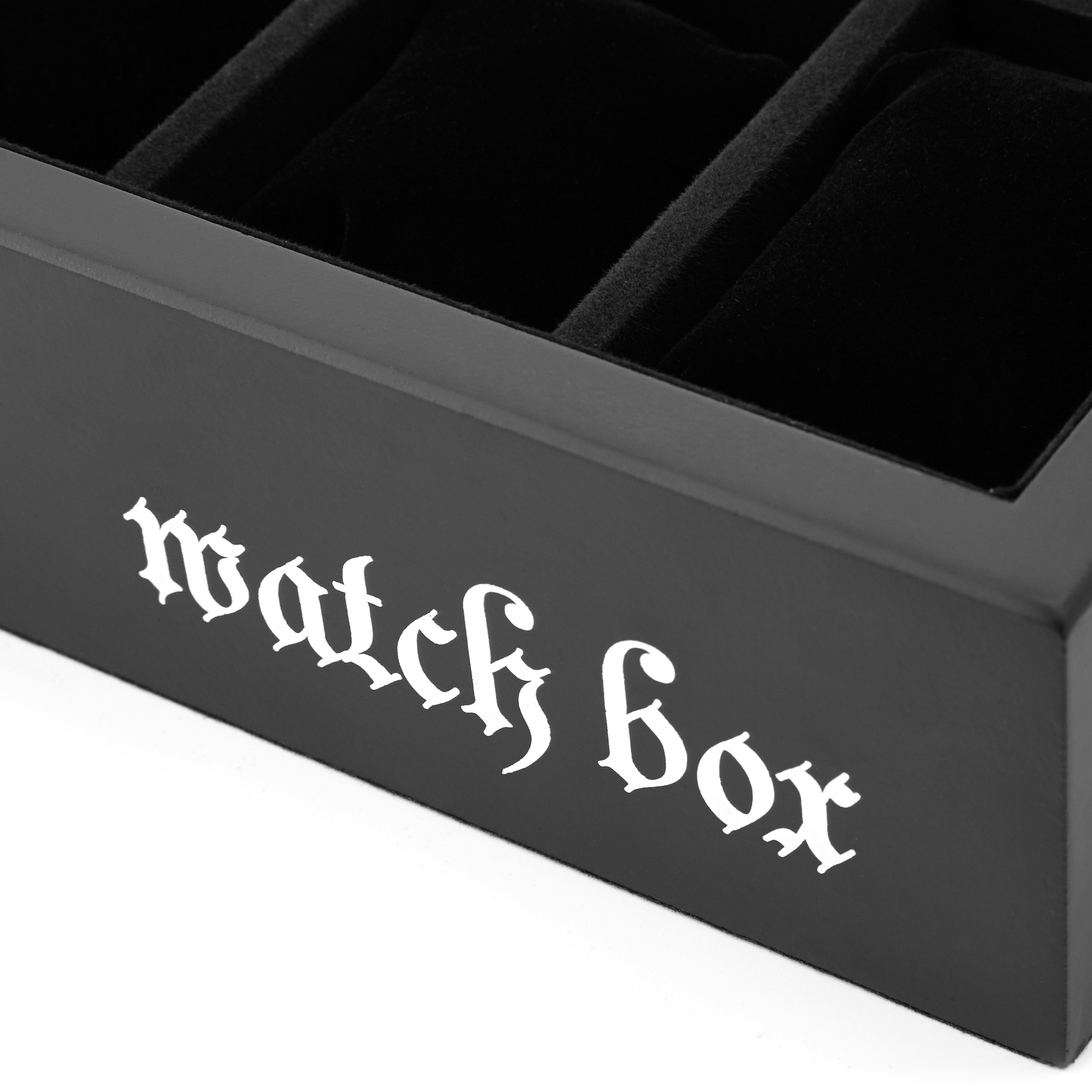 Black New Zealand Pine Veneer Watch Box - 12 Watches - 4