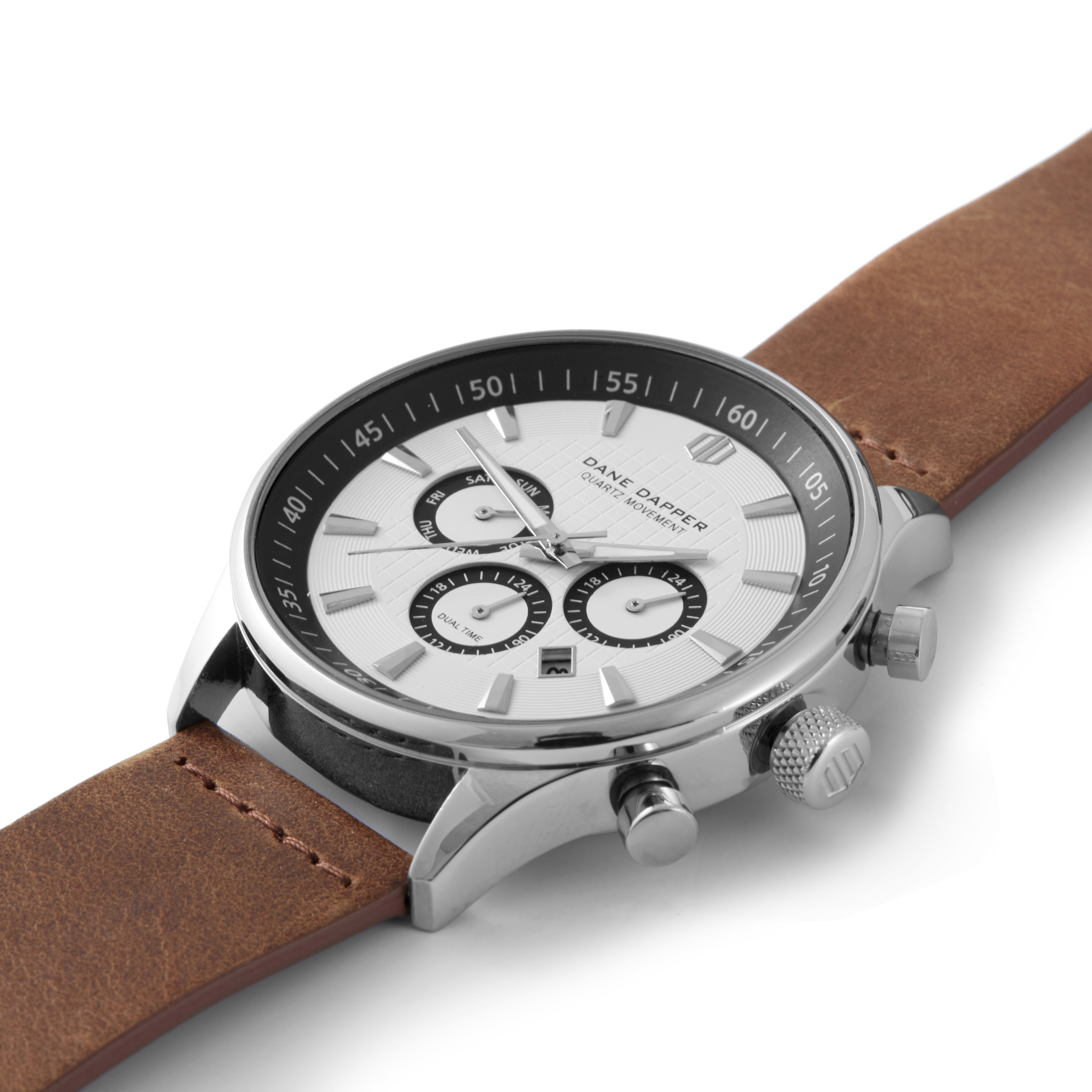 Brown & Silver Troika Watch - 2