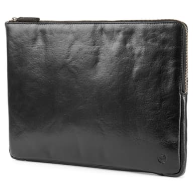 Funda para el portátil pequeña de cuero negro California Funda para el portátil pequeña de cuero negro California