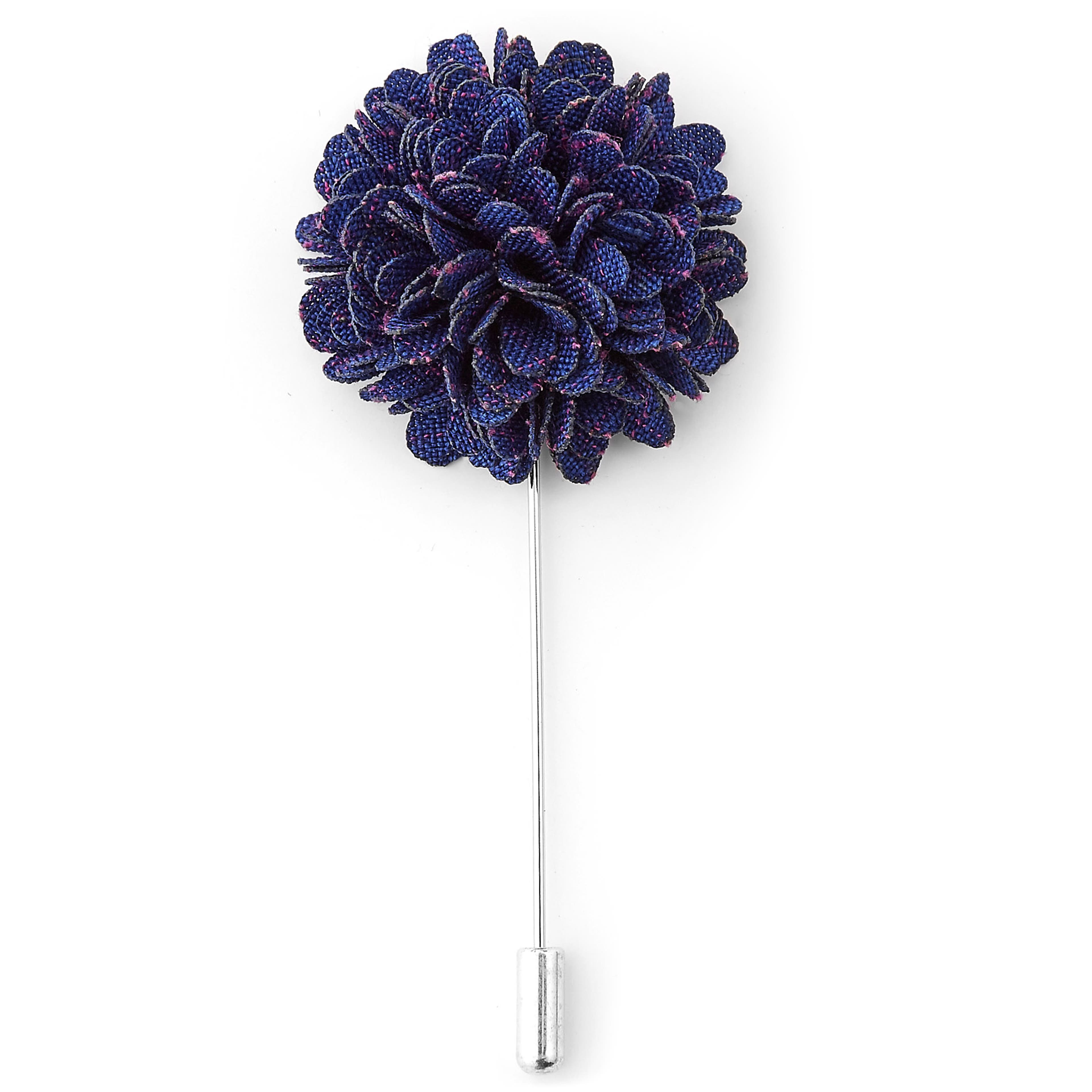 Alfiler de solapa con flor azul real
