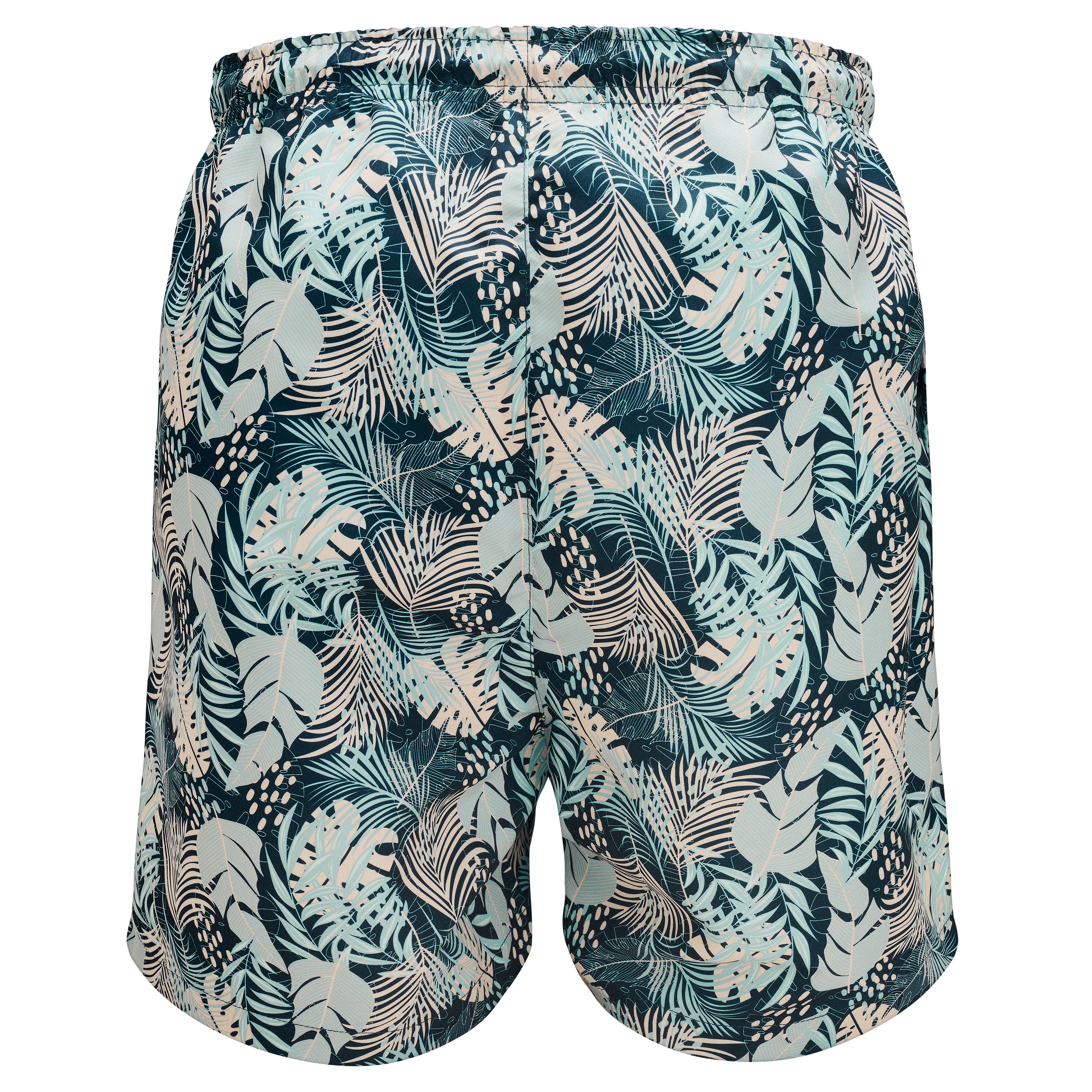 Schwimmshorts in Rauchgrau und Beige mit Blumenmuster - 6
