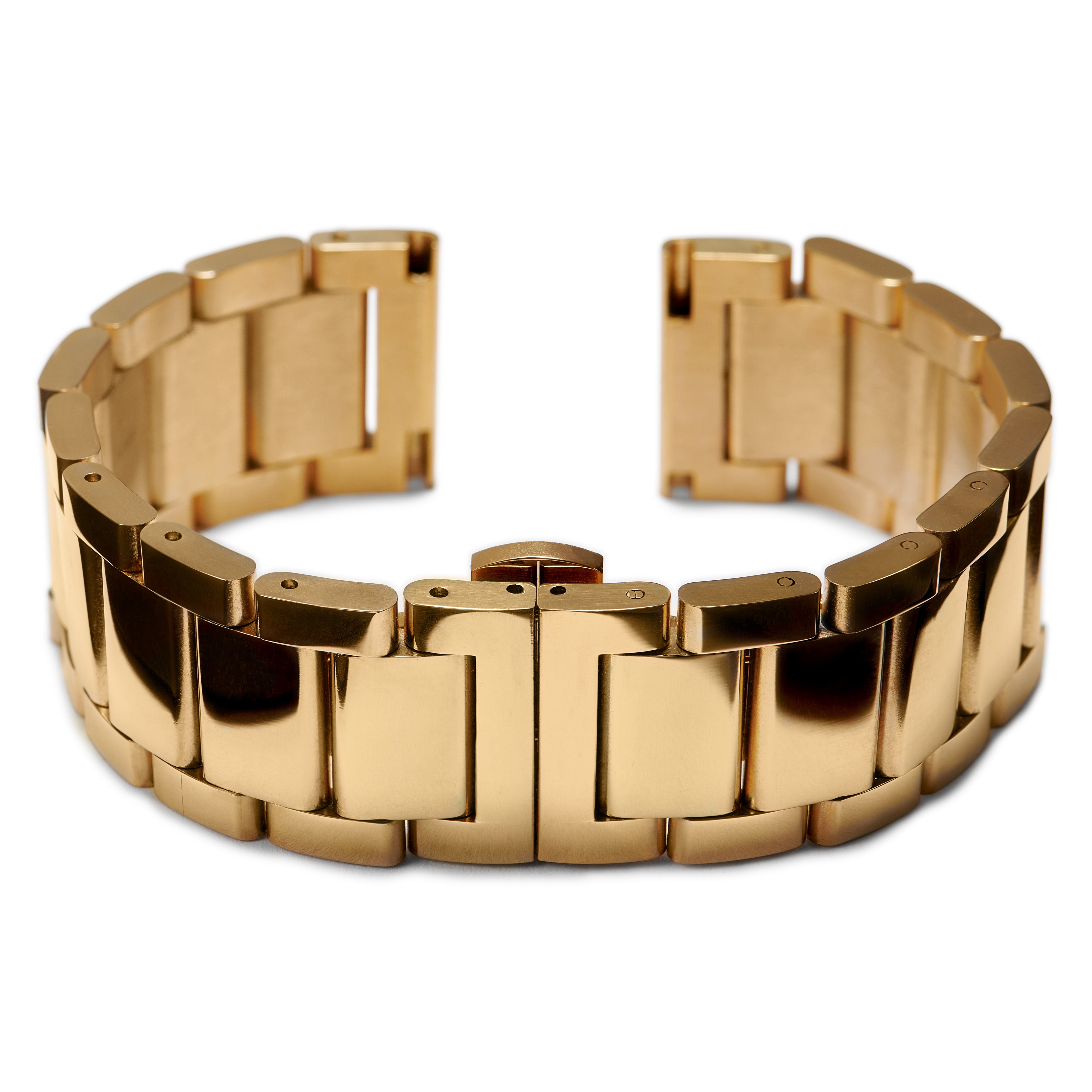 Bracelet de montre en acier inoxydable rose gold de 24 mm - Fixation rapide - 2