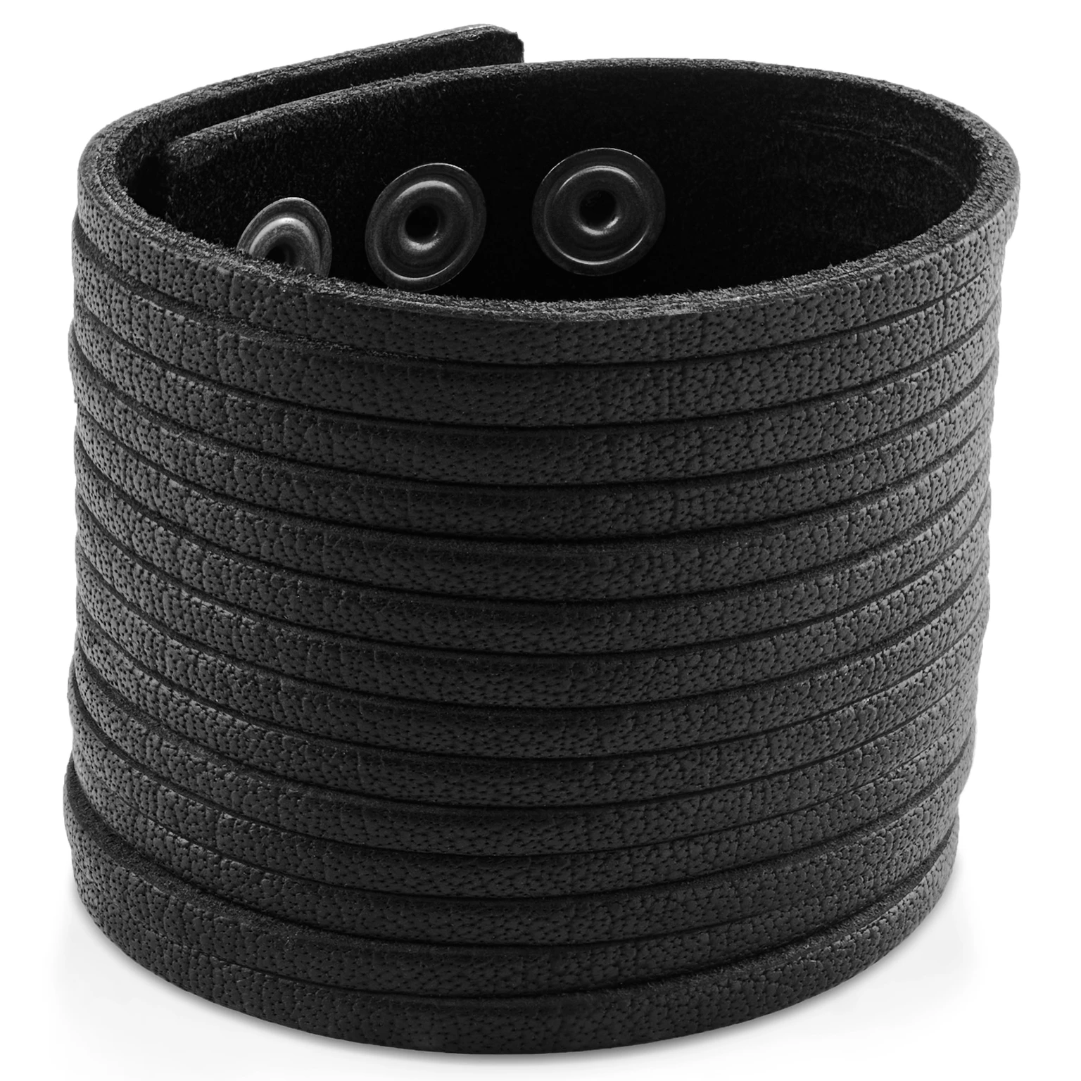 Gladius | Sort Skåret Fuldnarvet Bøffellæder Armbånd Gladius | Sort Skåret Fuldnarvet Bøffellæder Armbånd