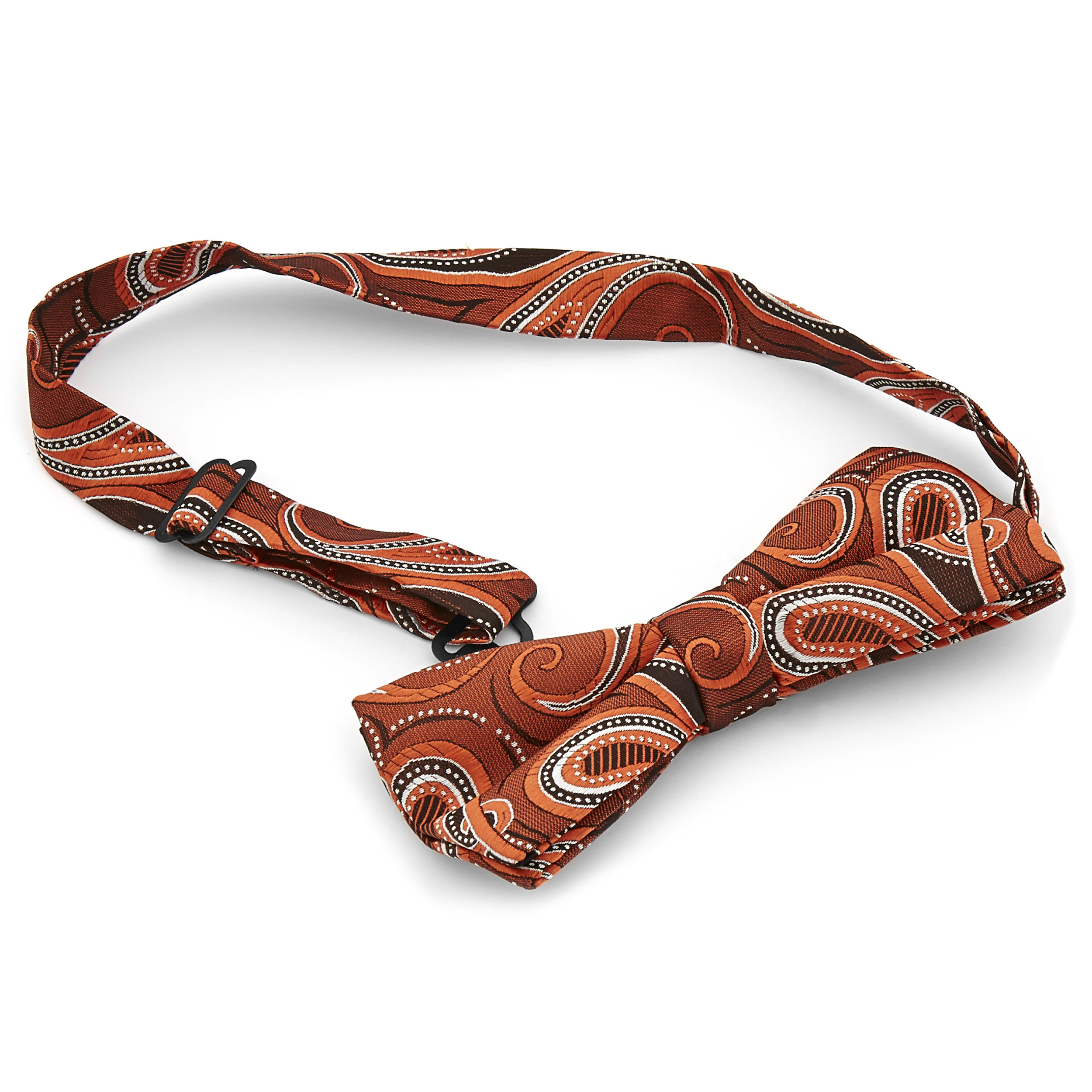 Jesienna brązowa muszka we wzór paisley - 2