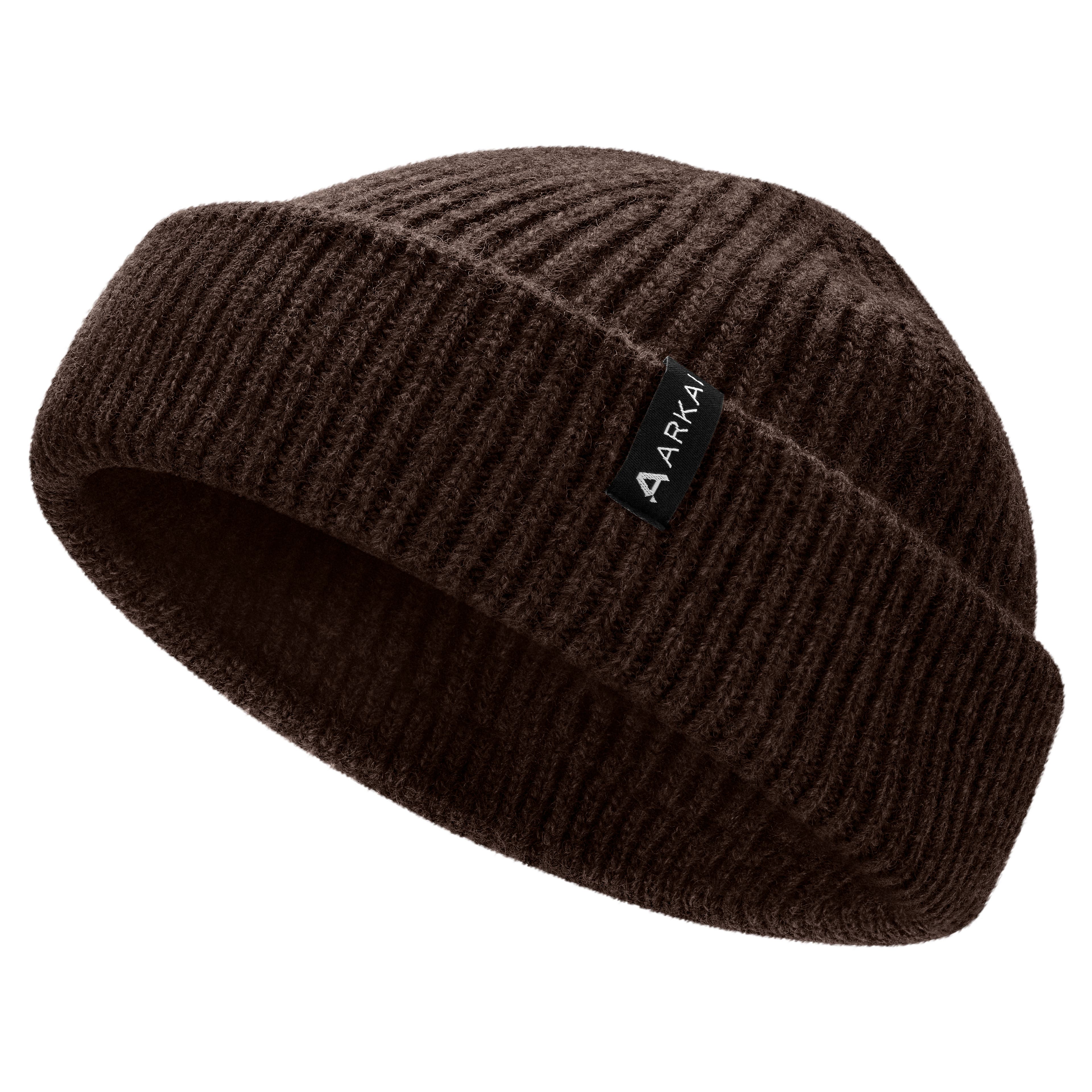 Nordic | Dark Brown Fisherman Wool Blend Beanie Nordic | Dark Brown Fisherman Wool Blend Beanie