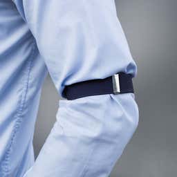 Slim Deep Blue Sleeve Garters - 3 - hover best_model_shot gallery
