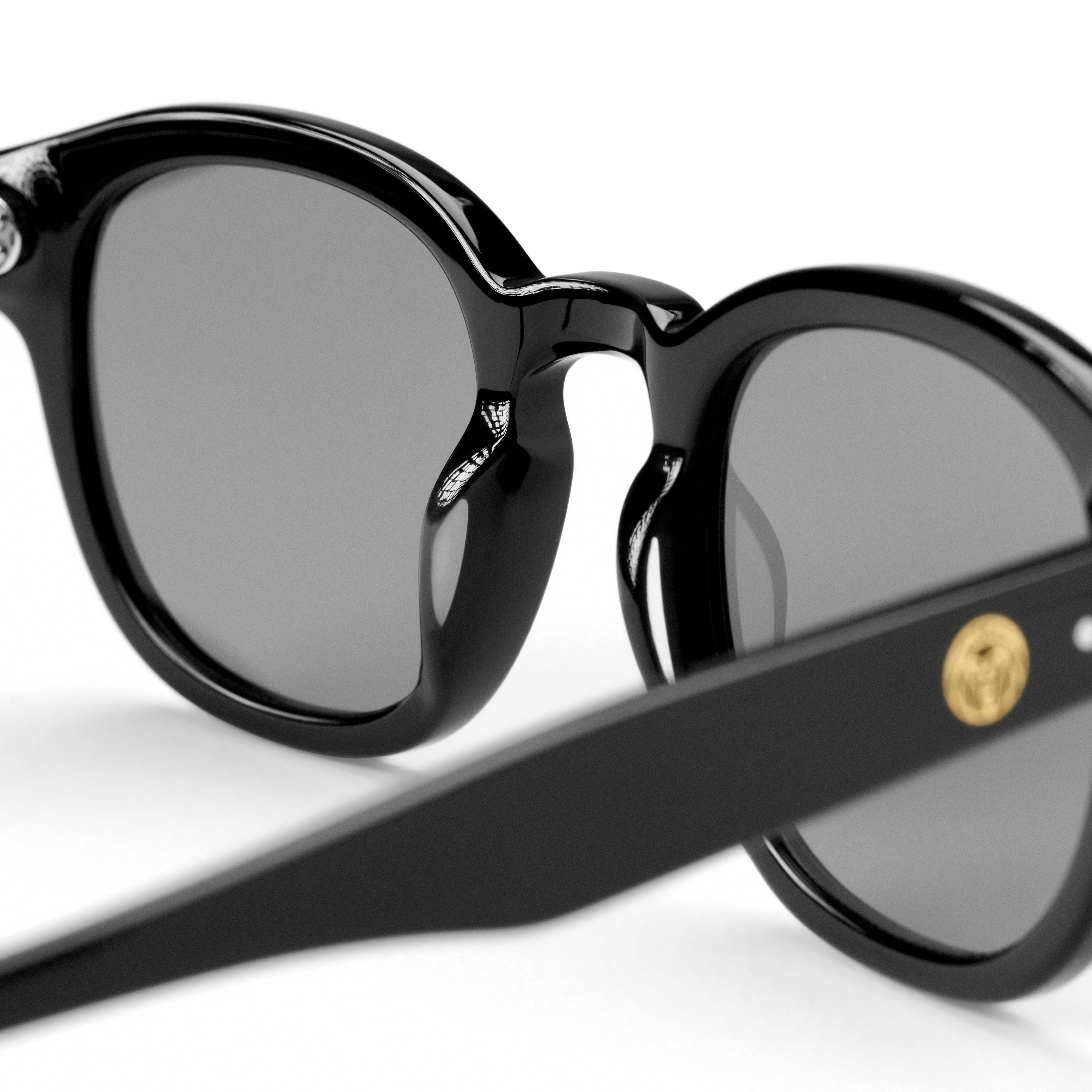 Square Black Horn-Rimmed Bille Sunglasses - 4