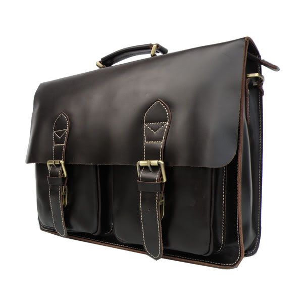 Cognac Vintage Leather Bag - 1