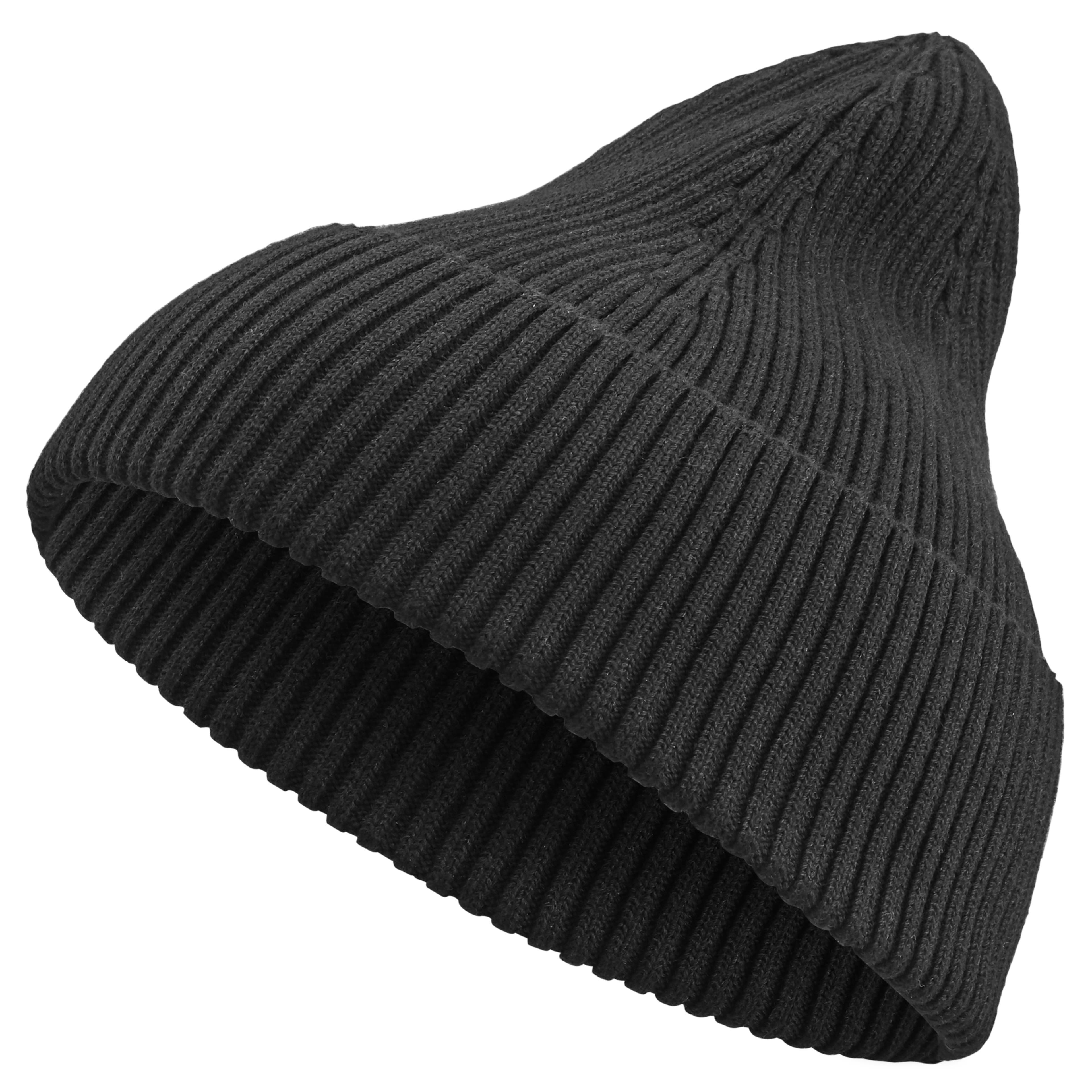 Черна тънка шапка от органичен памук Kevin Kite