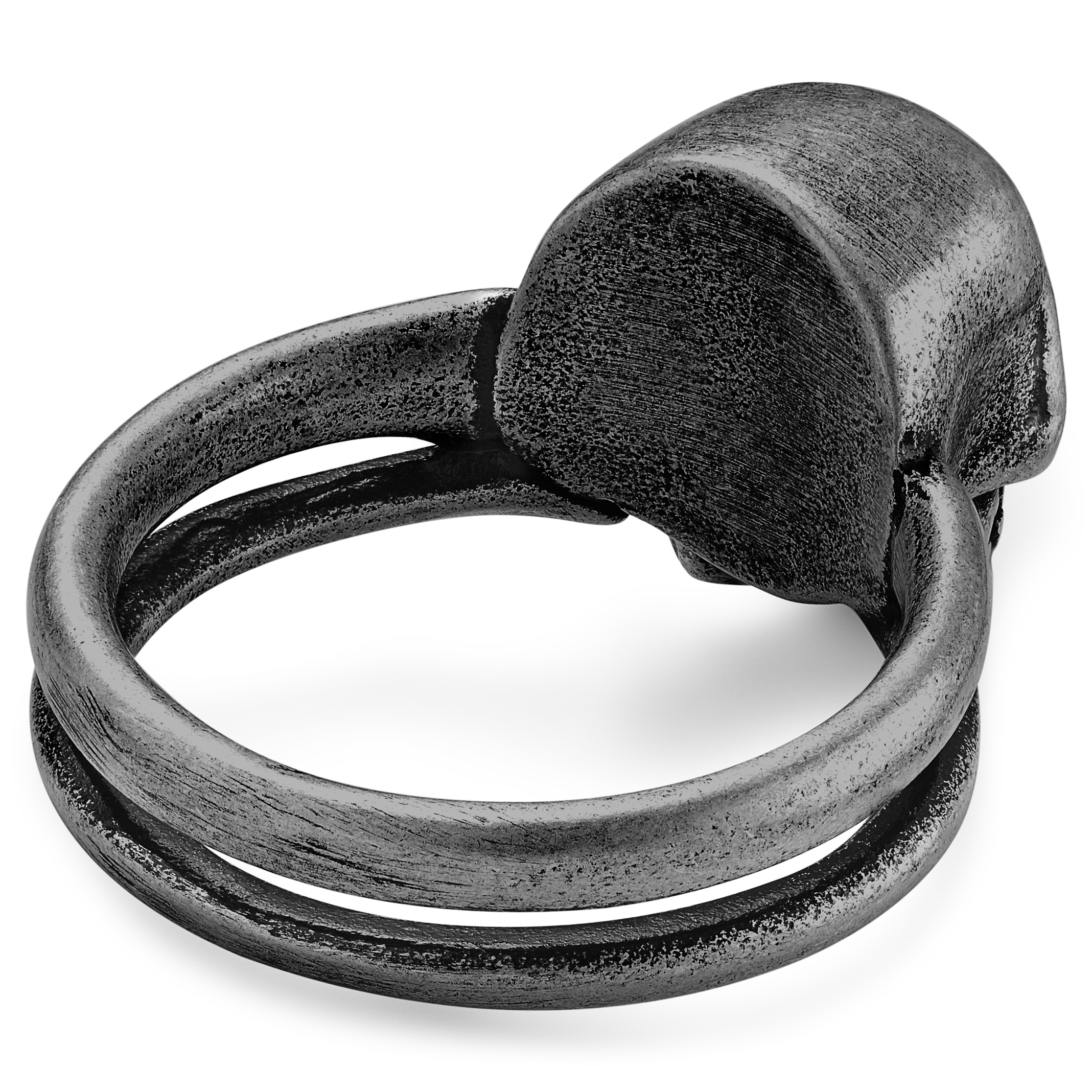 Aspero | Grauer Totenkopf-Edelstahlring - 3