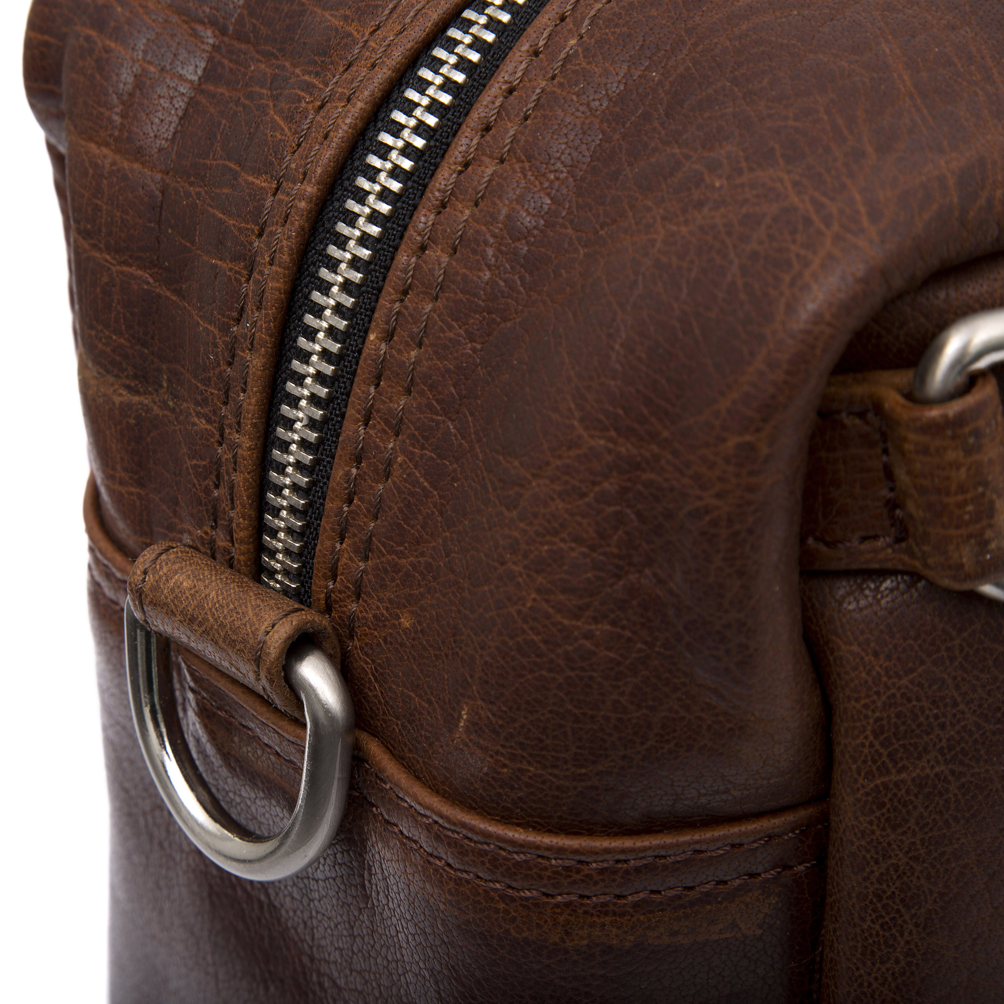 Bolsa de viaje de cuero canela Combi Montreal - 11