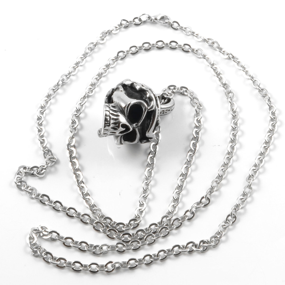 Colgante de acero con calavera  - 2