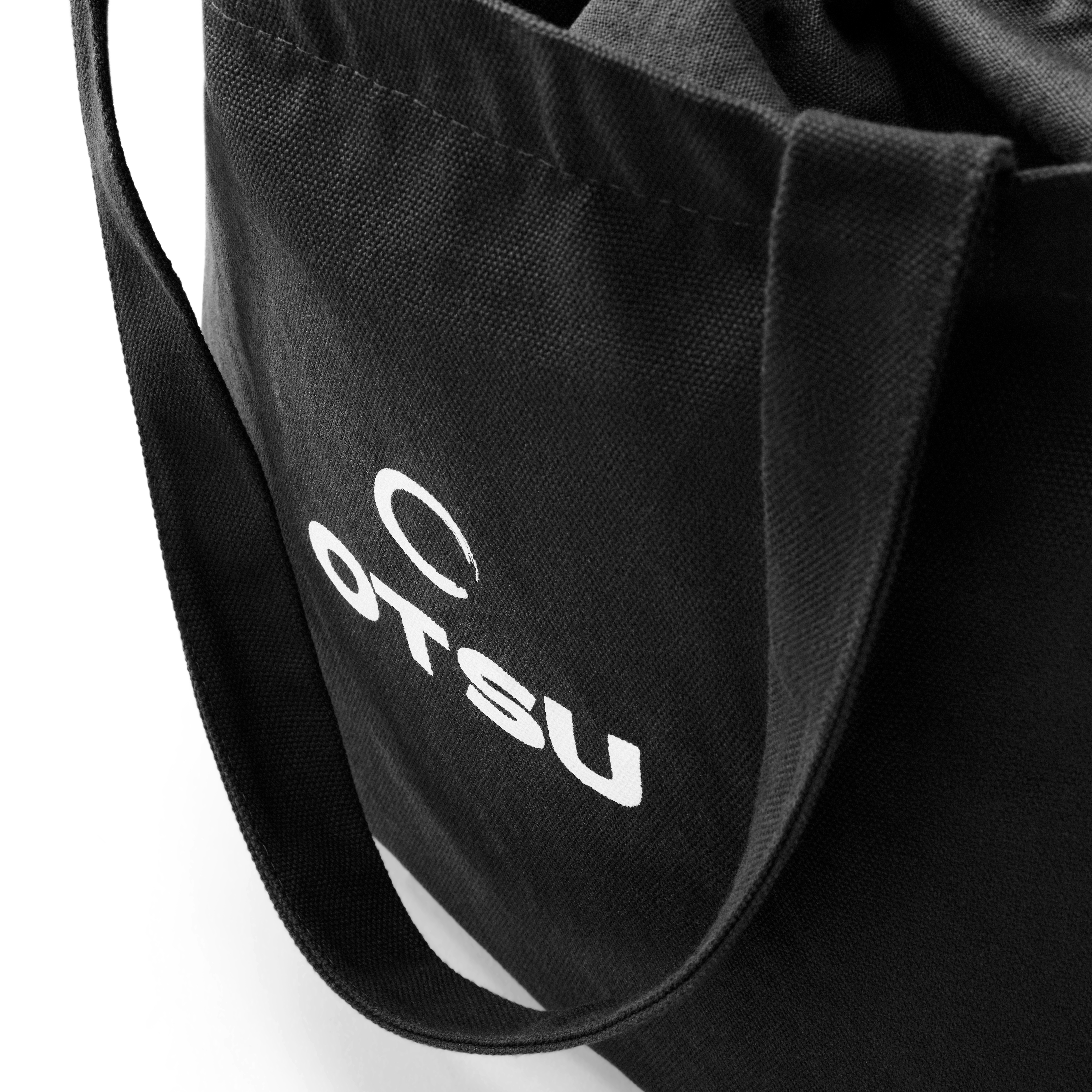 Otsu - Medium black cotton tote bag  - 4