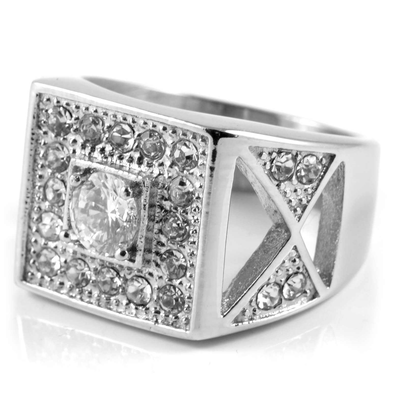 Royal Clear Zirconia Steel Ring - 1