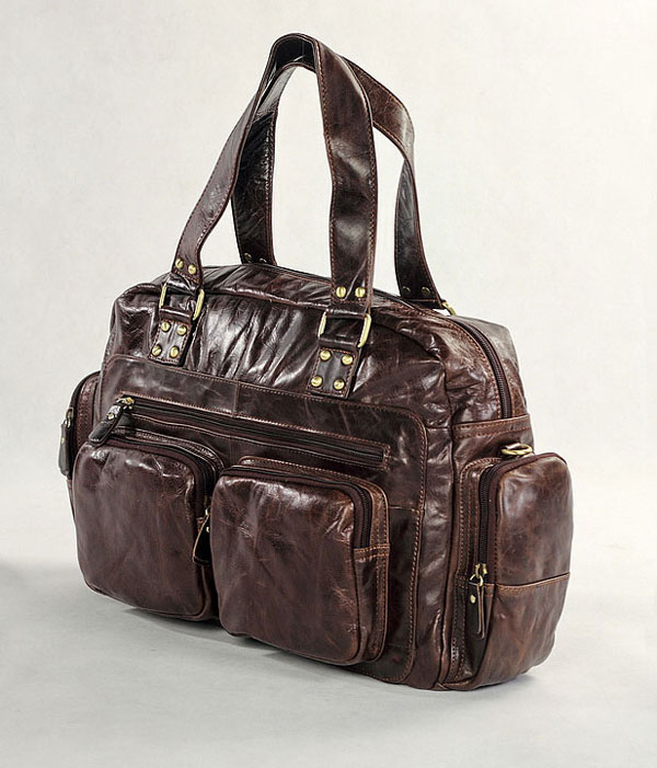 Wisel Dark Brown Leather Bag - 1