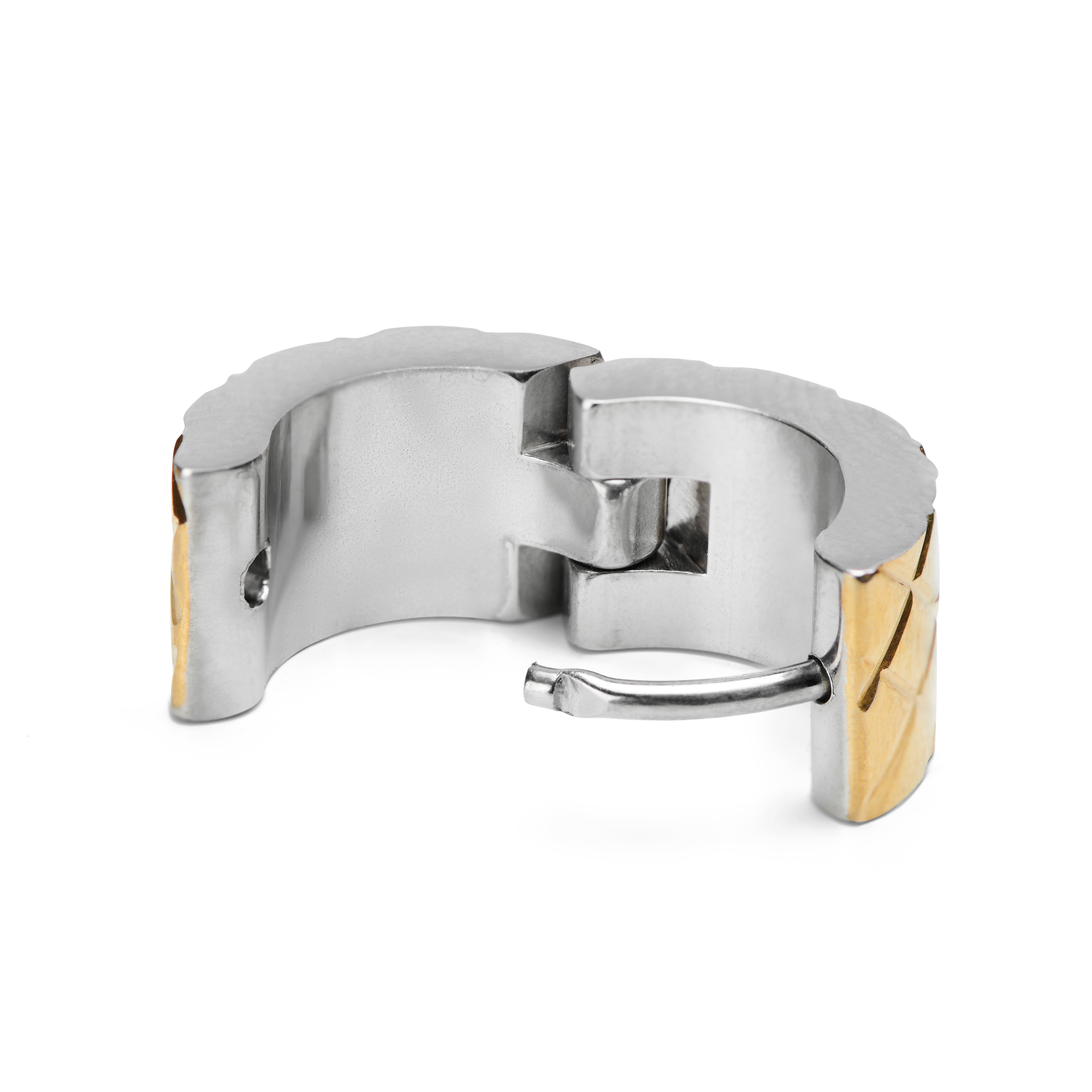 XL Harlekin Guld-/Sølvfarvet Ørering - 3