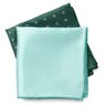Diamond-Patterned Mint Green Pocket Square