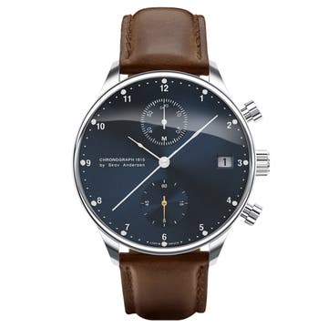 „1815 Chronograph“ | chirurginis plienas ir mėlynas švytėjimas „1815 Chronograph“ | chirurginis plienas ir mėlynas švytėjimas