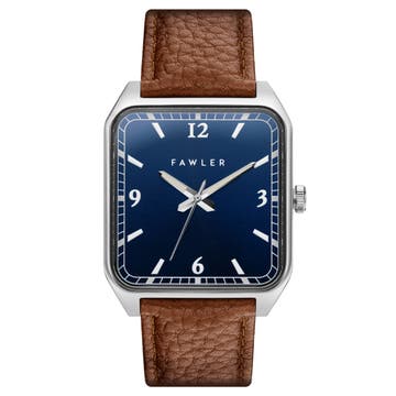 Clyde | Square Silver-Tone and Blue Watch Clyde | Square Silver-Tone and Blue Watch
