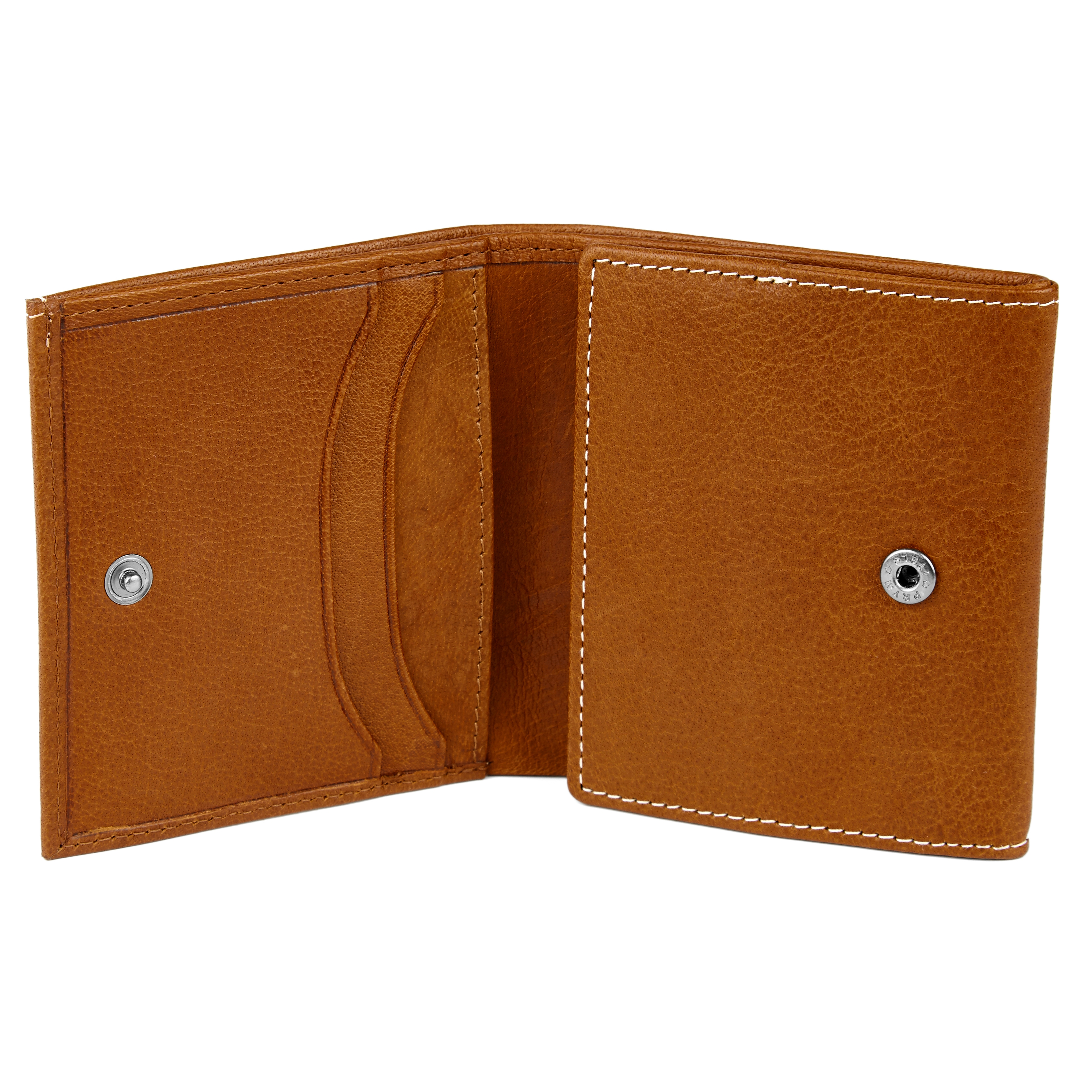 Cartera de cuero sencilla canela Oxford  - 6