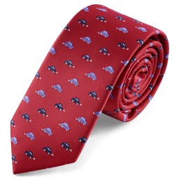 Motos | Vörös kisautós nyakkendő - 6 cm
