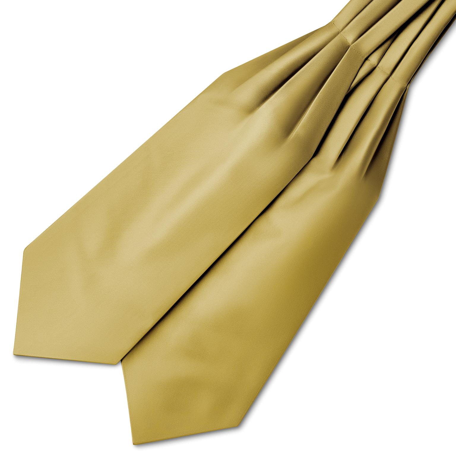 Garstyčių geltonos spalvos satino cravat kaklaraištis Garstyčių geltonos spalvos satino cravat kaklaraištis