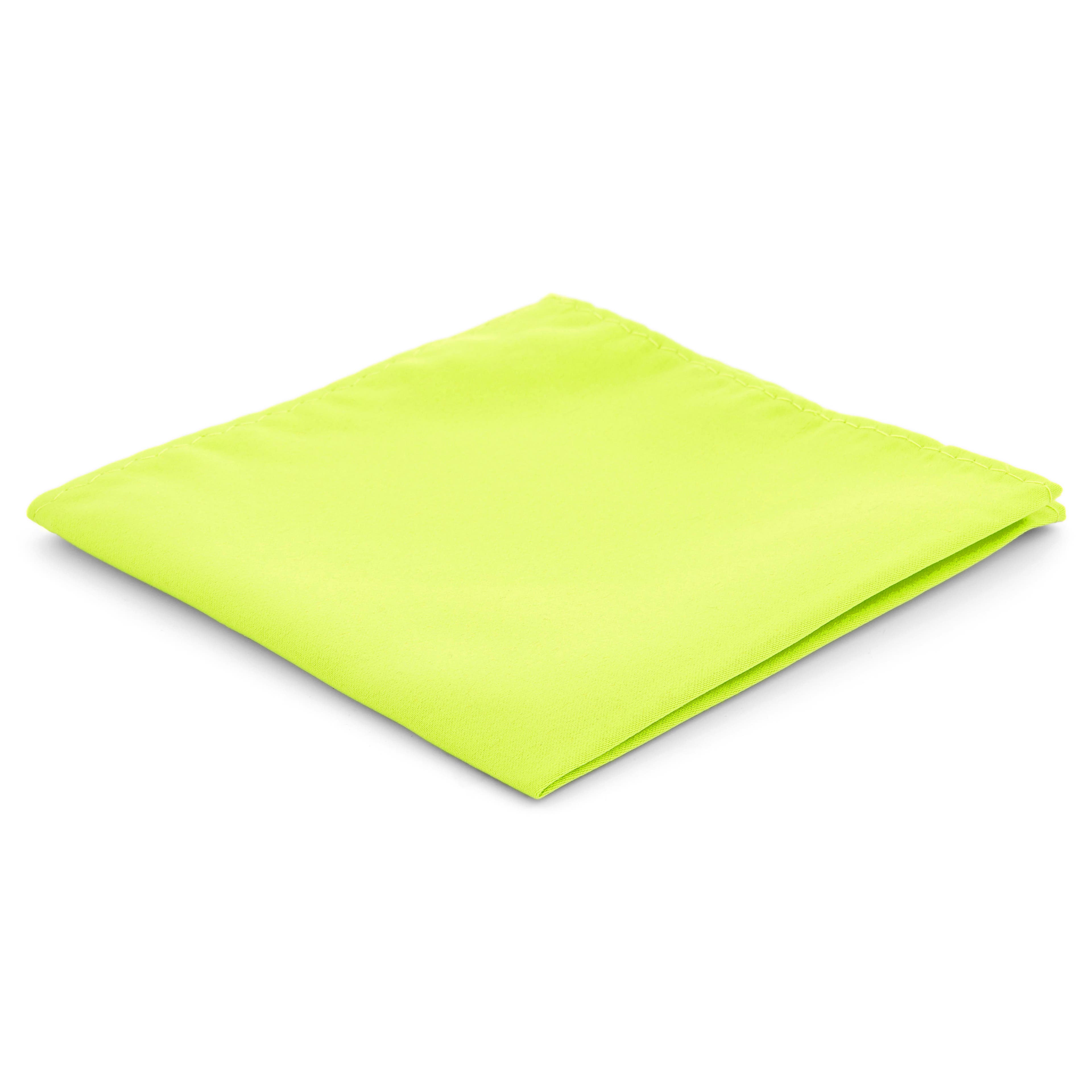 Simple Lime Green Pocket Square, In stock!