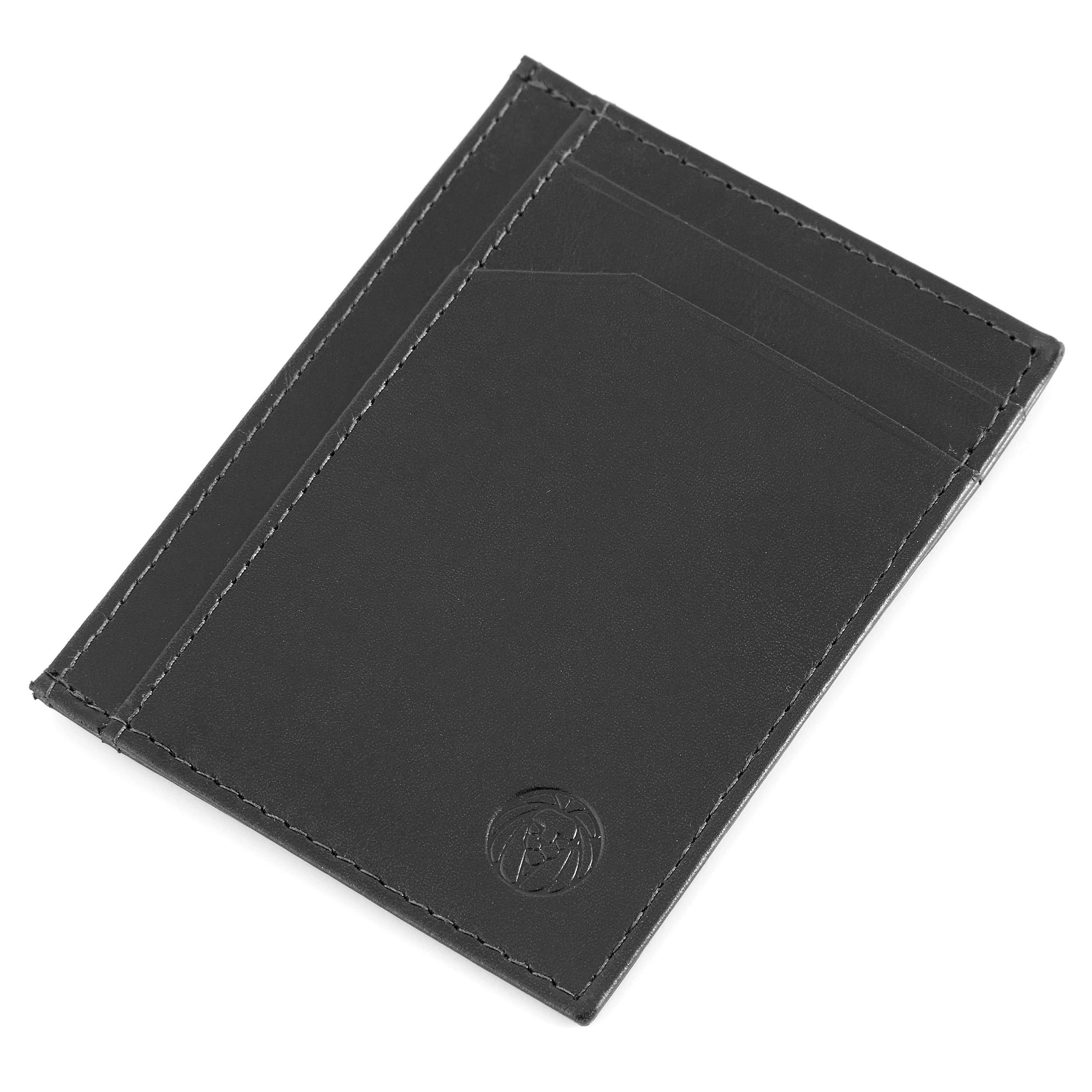 Black Jasper Leather Card Holder - 4 - gallery