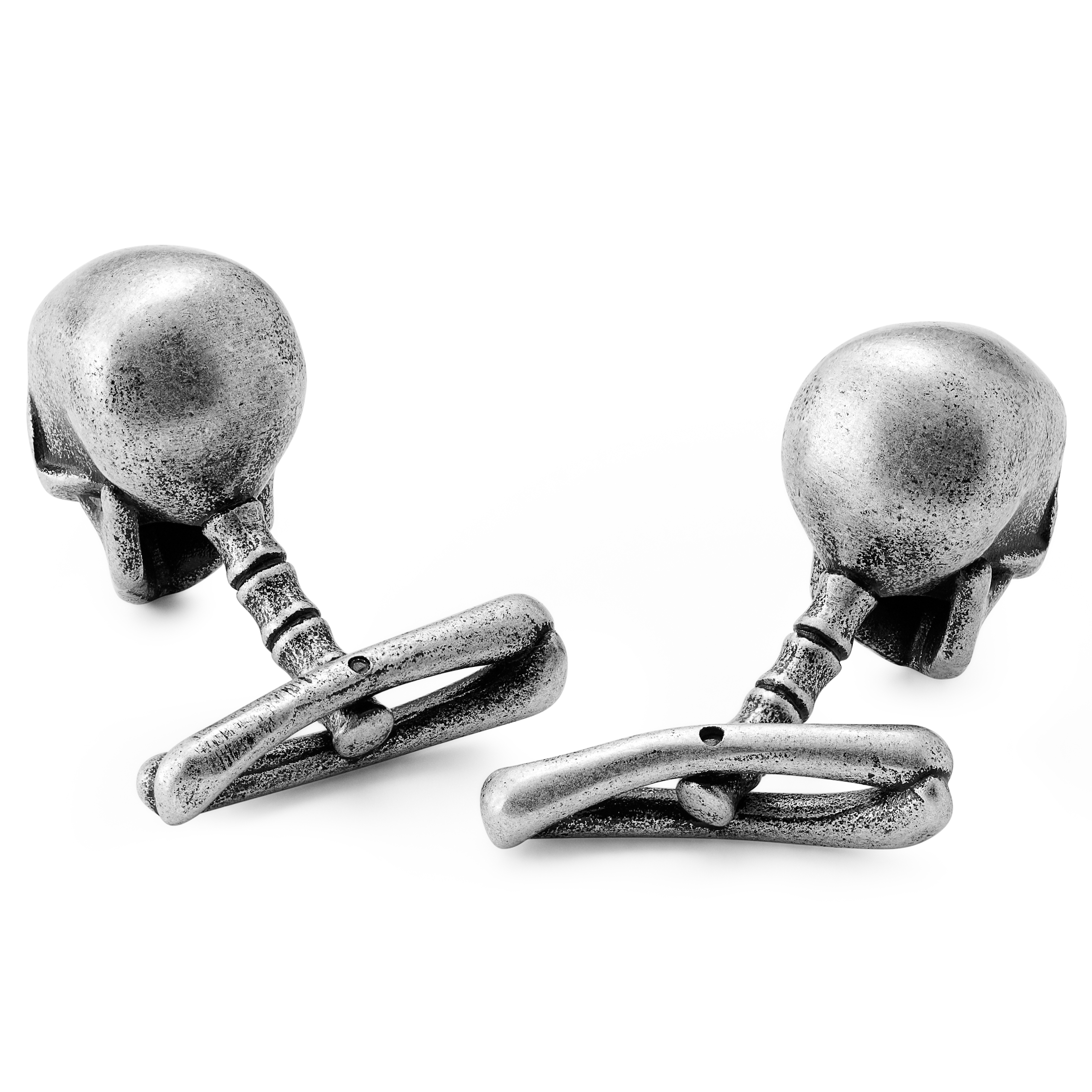 Aspero | Hopeanväriset teräksiset pääkallokalvosinnapit - 2