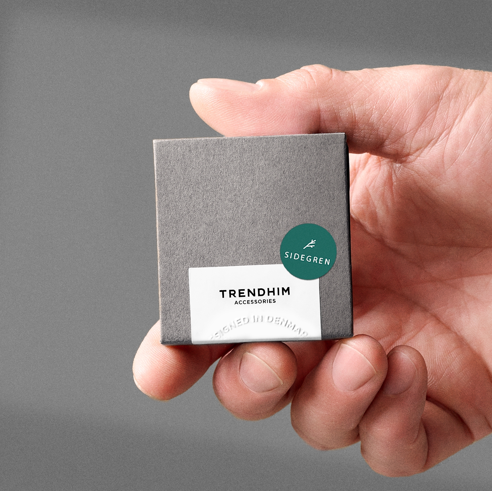 Pasador de corbata redondo de plata de ley con baño de rodio - 3