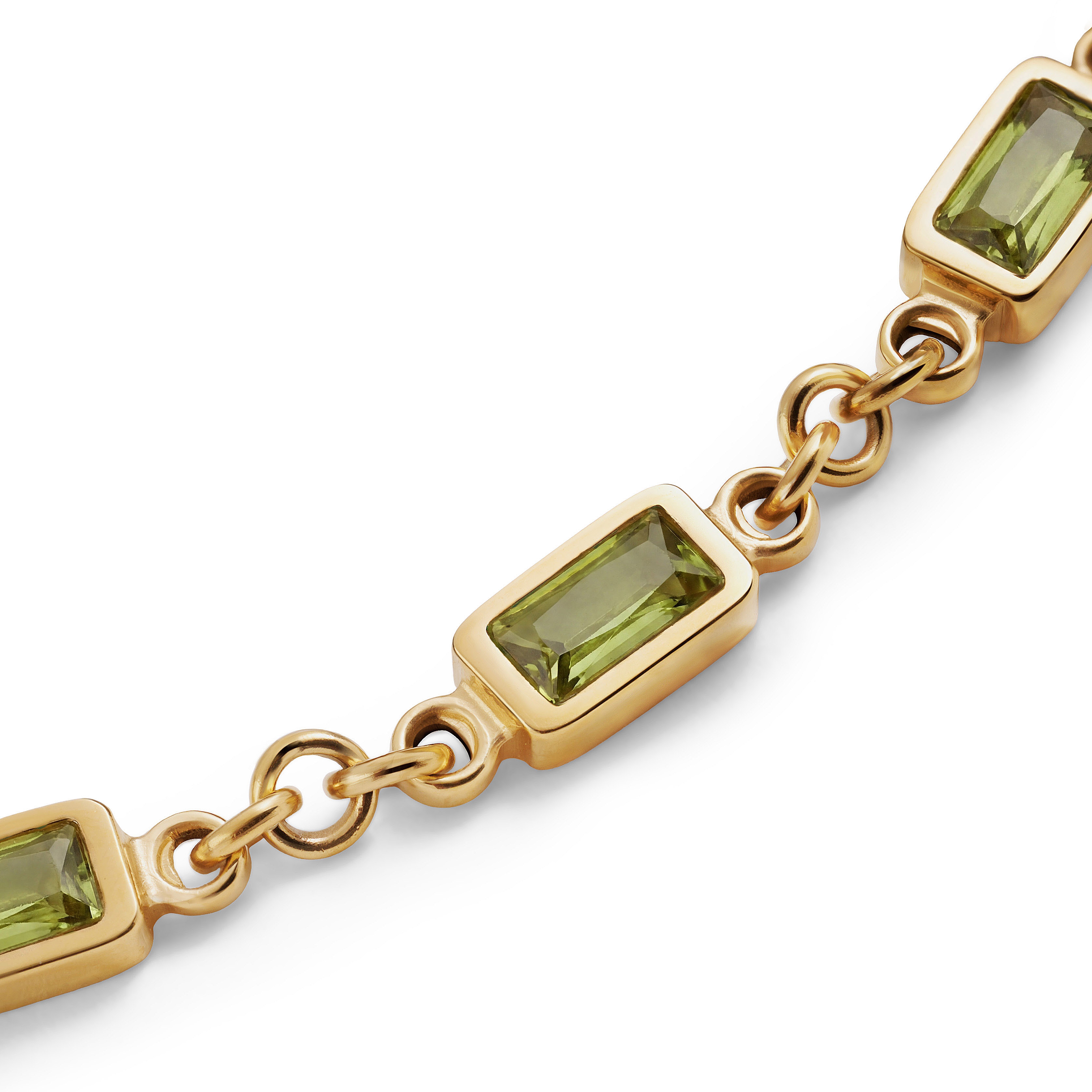 Prism | Limegrøn Krystalglas & Guldtonet Armbånd - 2