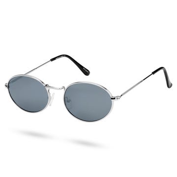 Ambit Sølvfarvede Spejlreflekterende Ovale Solbriller