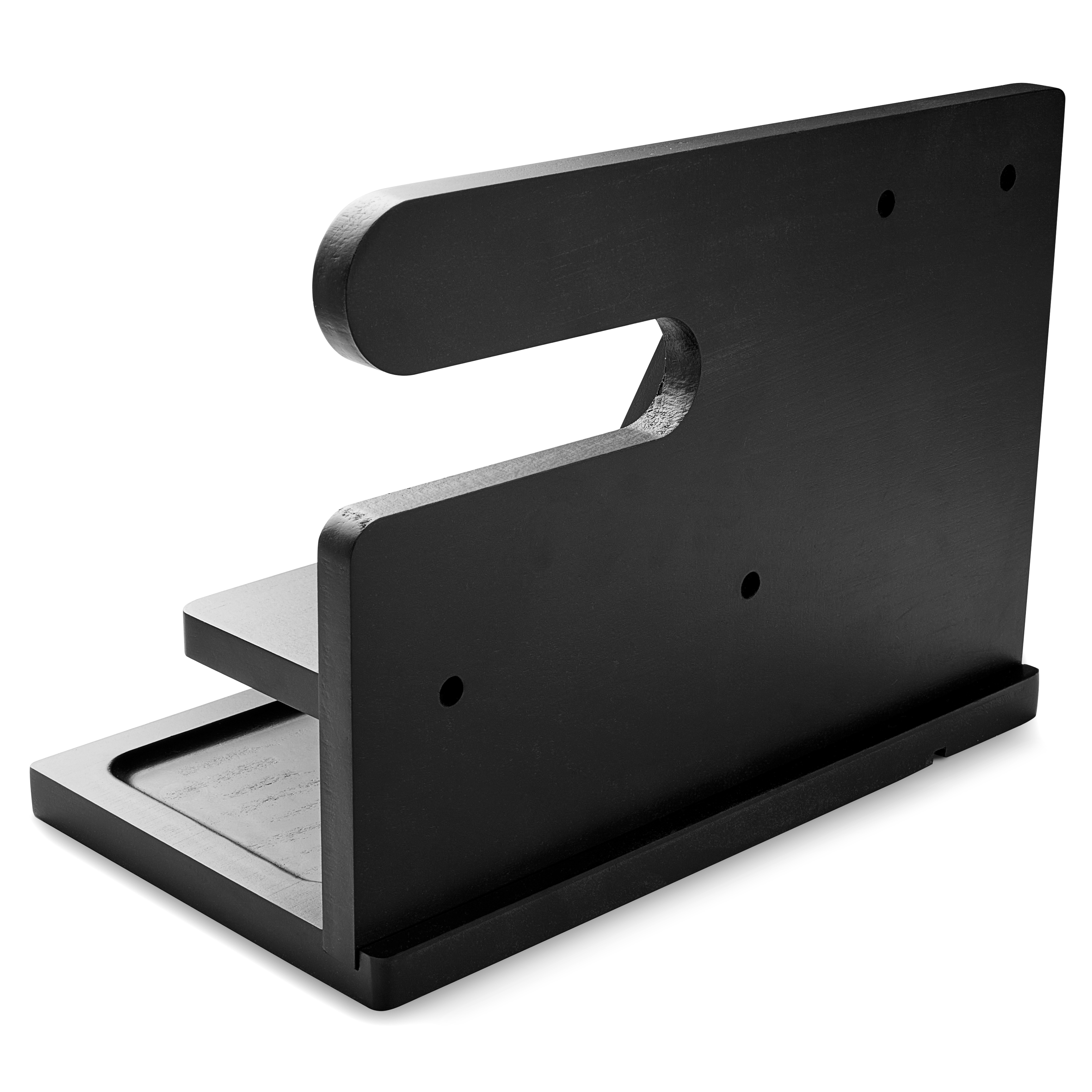 Telefonstativ og Skrivebordorganisator i mørkt treverk - 6