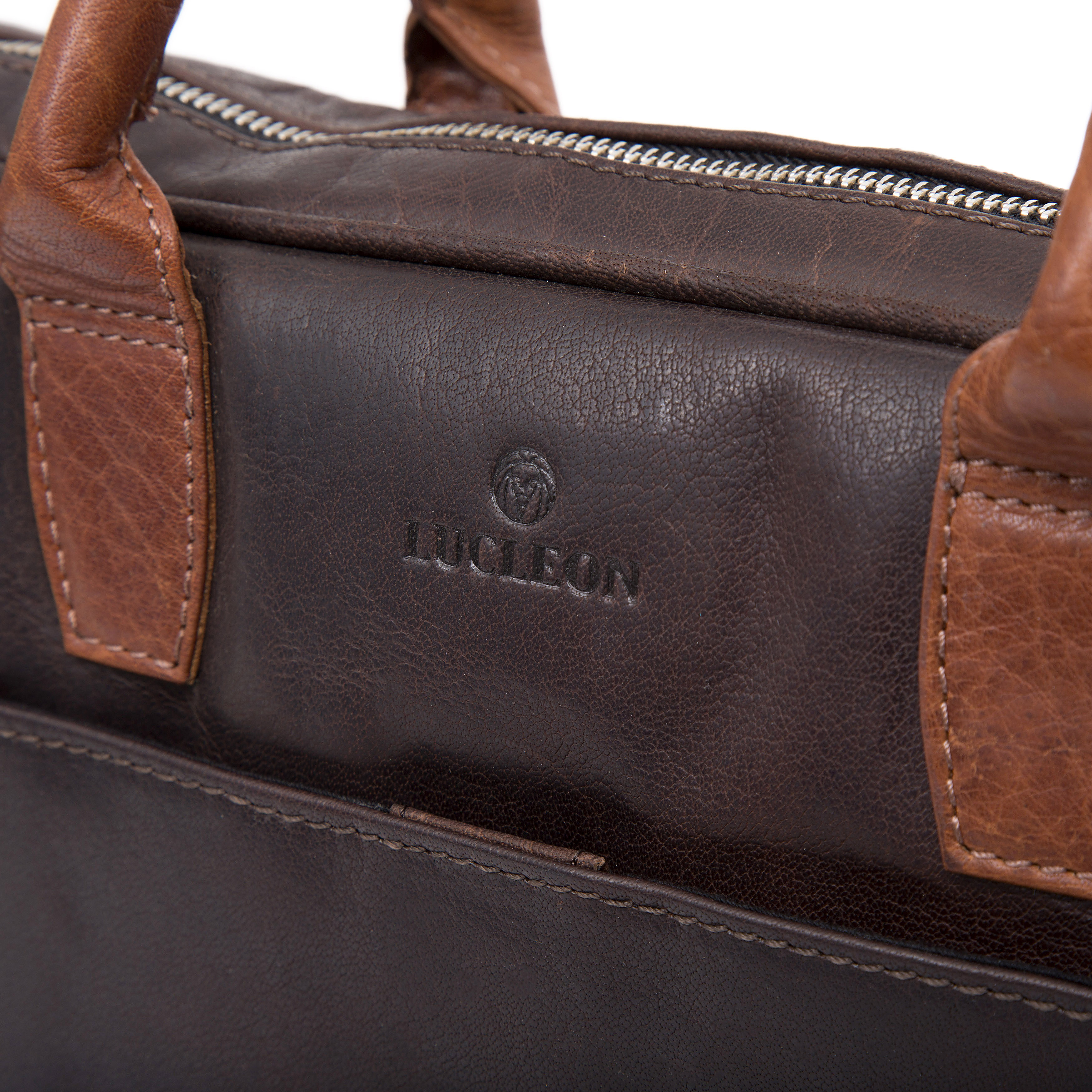 Δερμάτινη Τσάντα Montreal Slim 13" Executive Brown & Tan - 11