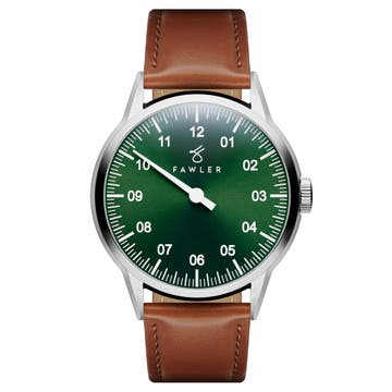 Paz | Zielony zegarek wieczorowy ze stali nierdzewnej z jedną wskazówką