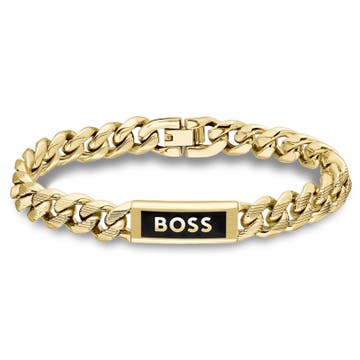 Gold-tone BOSS Kassy Emblem Bracelet Gold-tone BOSS Kassy Emblem Bracelet