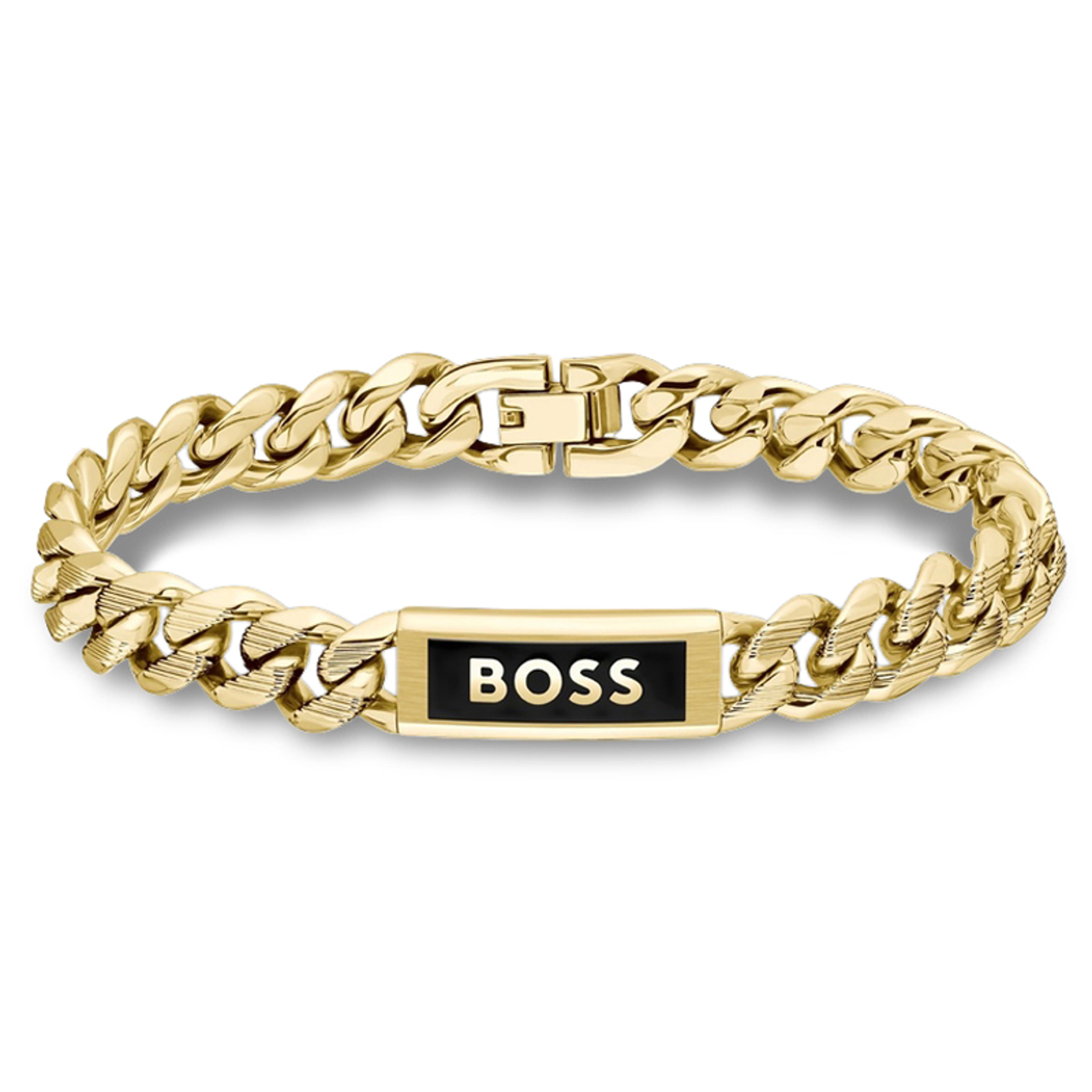Gold-tone BOSS Kassy Emblem Bracelet Gold-tone BOSS Kassy Emblem Bracelet