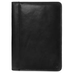 Čierny obal na zápisník a denník z byvolej kože