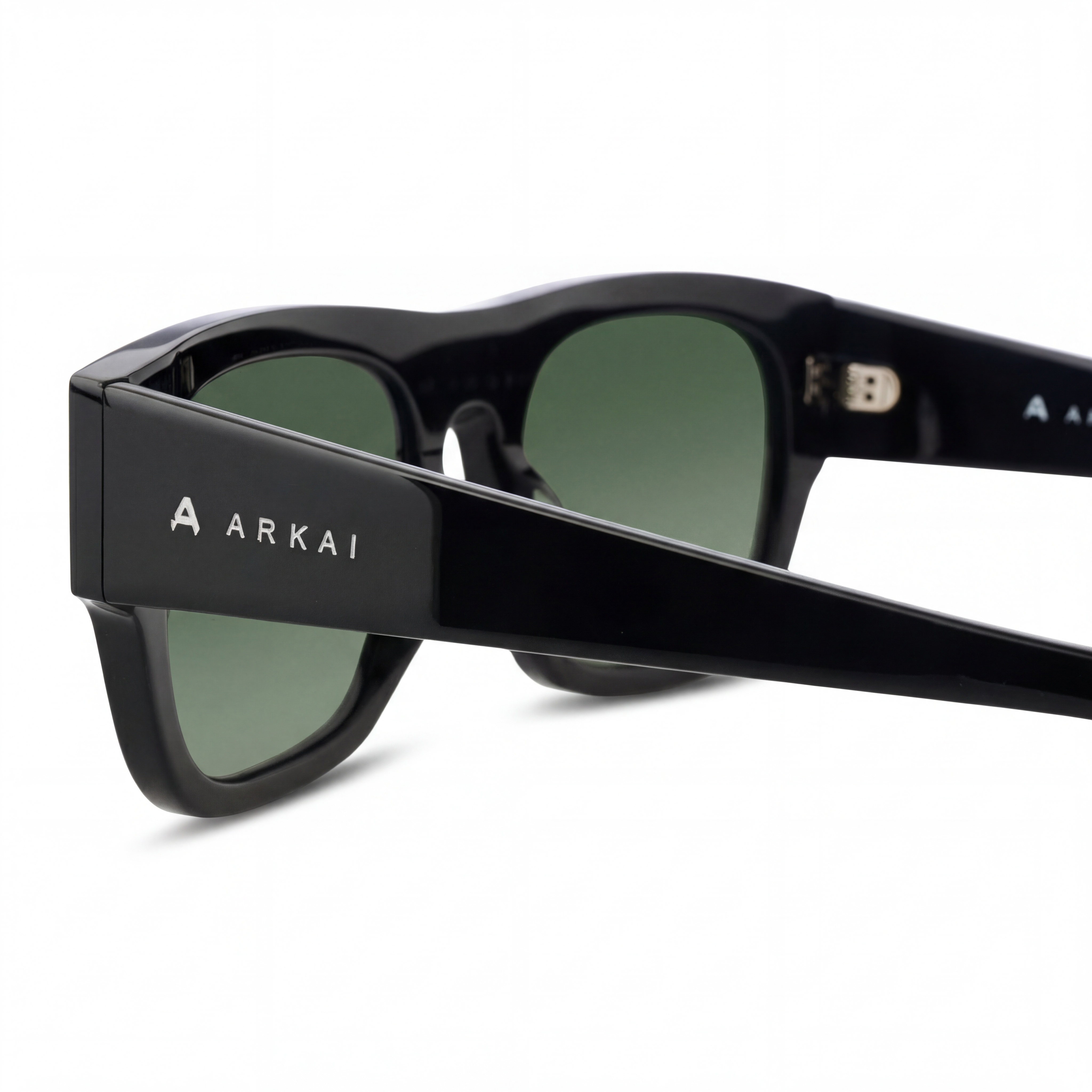 Spectrum | Schwarze & grüne rechteckige Sonnenbrille - 3