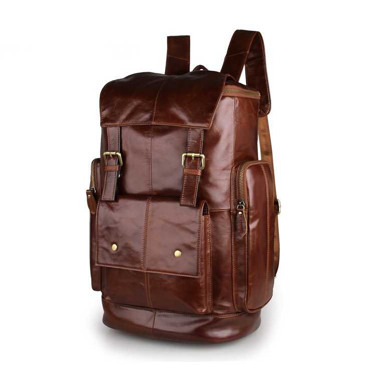 Høy Brun Skinnsekk - 3