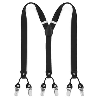 Slim Black Clip-On Braces Slim Black Clip-On Braces