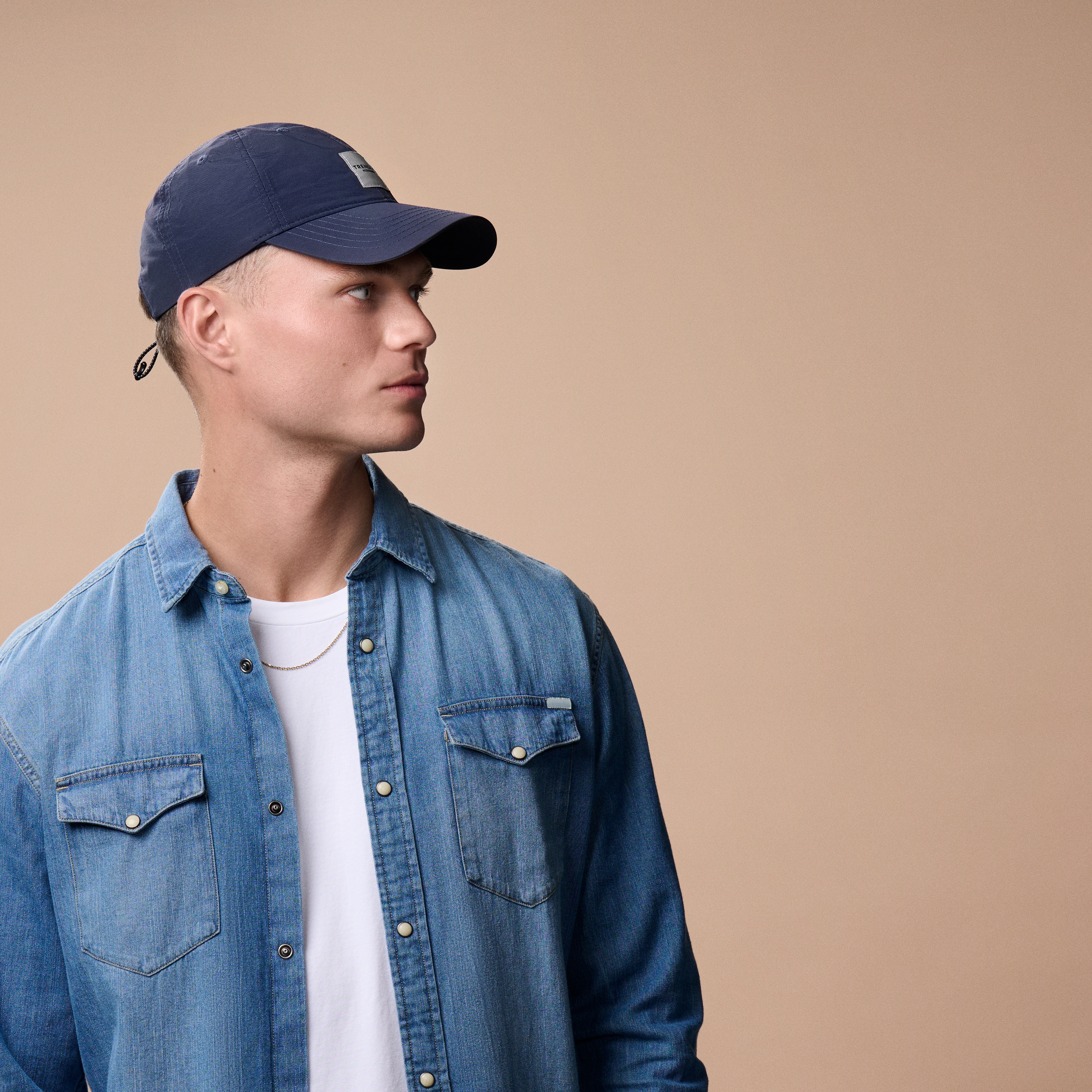 Navy Blue Nylon Soft Cap - 3