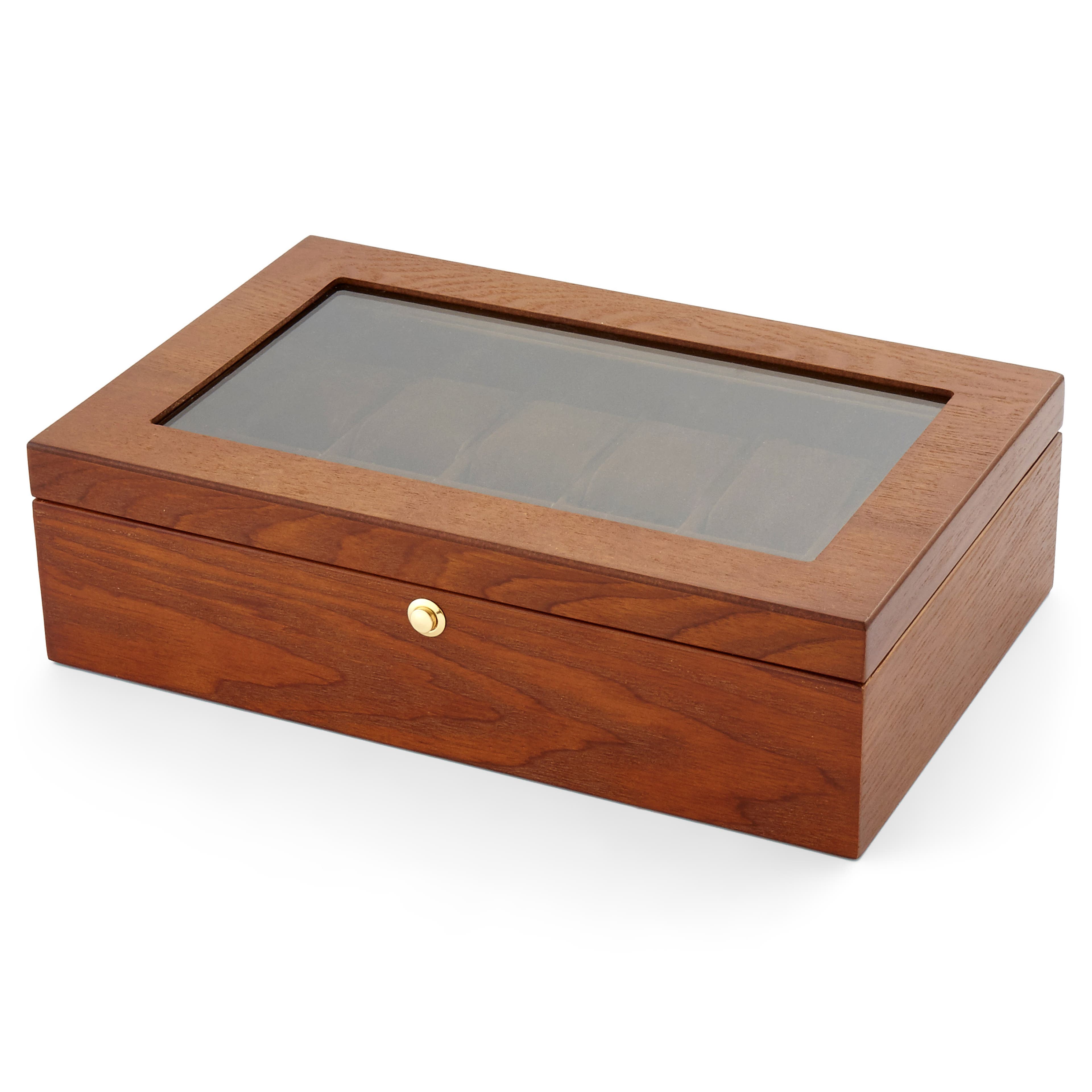 Caja de madera de fresno para 12 relojes