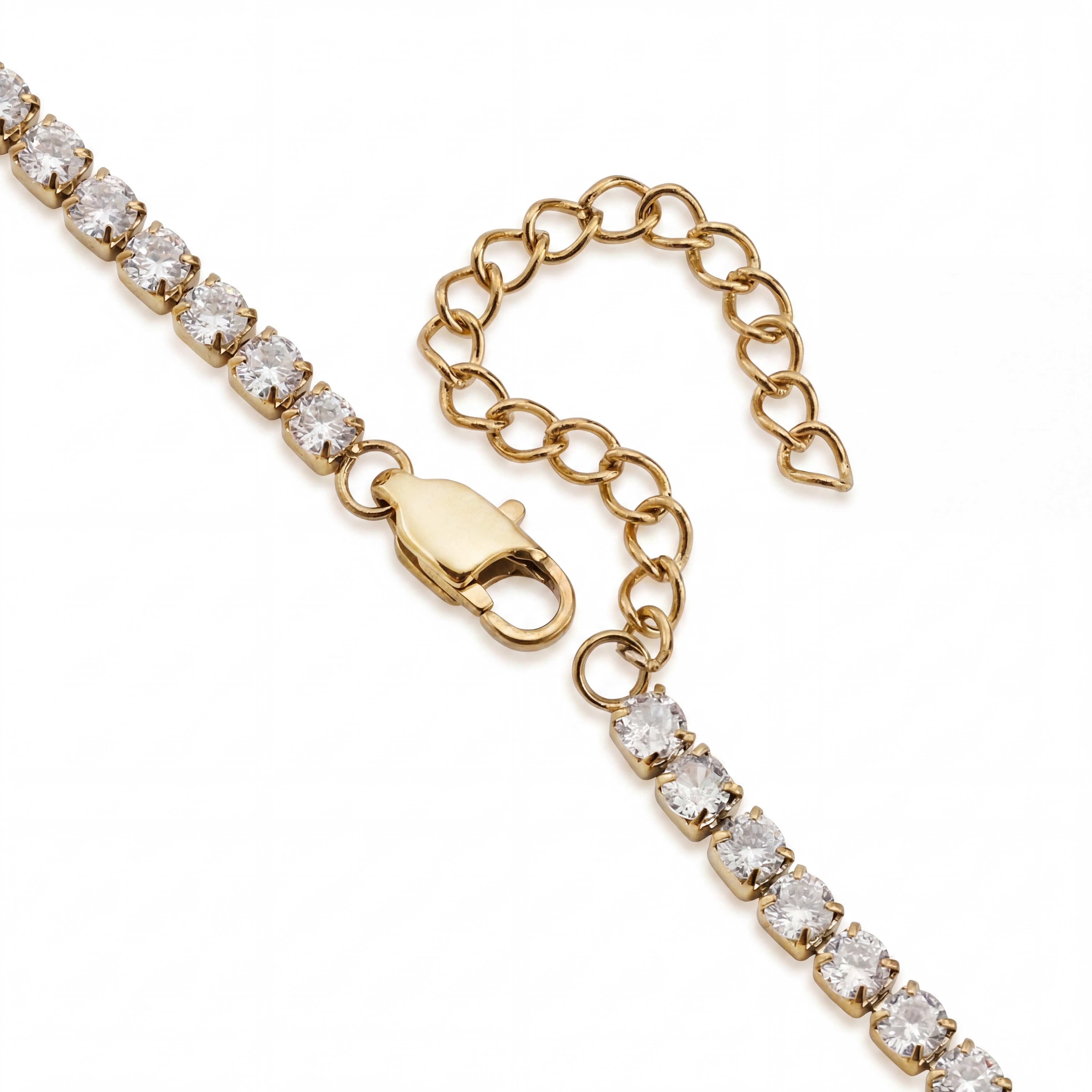 Dazzle | 2mm 14K Kullattu Kristalli Zirkonia Tennisrannekoru - 2