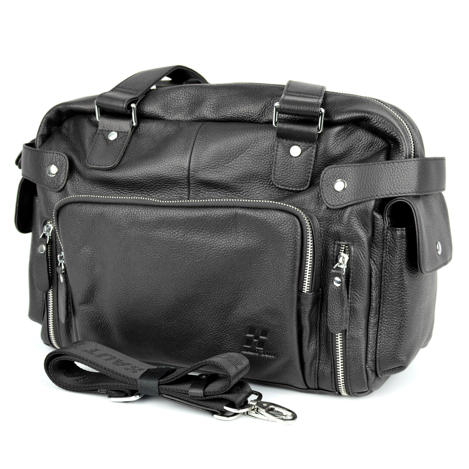 Exklusive schwarze VT Ledertasche - 10