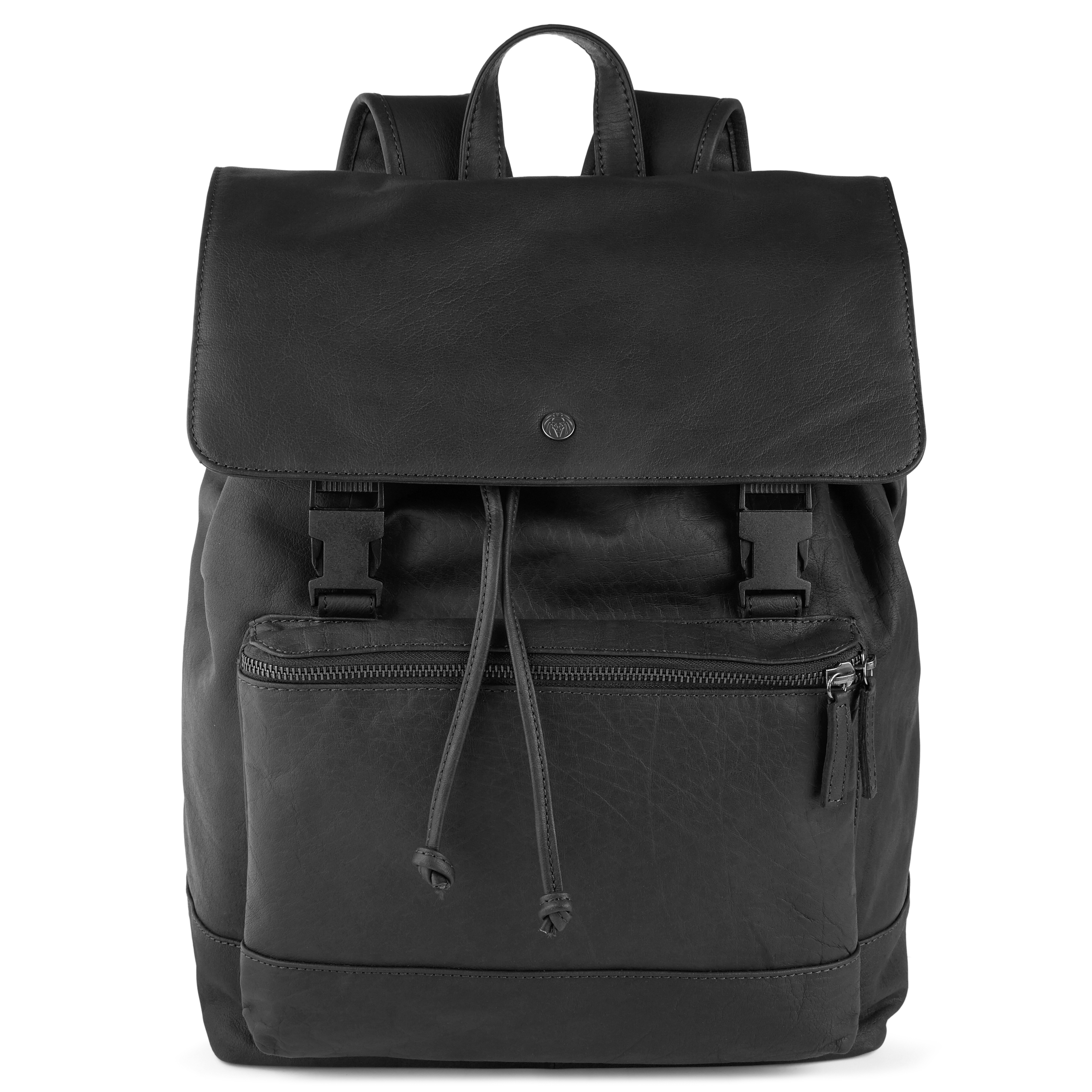 Oxford Black Backpack Leather Bag - 2