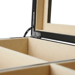 Porta Occhiali Da Sole In Fibra Di Carbonio – 12 Posti, Due Livelli Con Cassetto, Organizer Da Tavolo