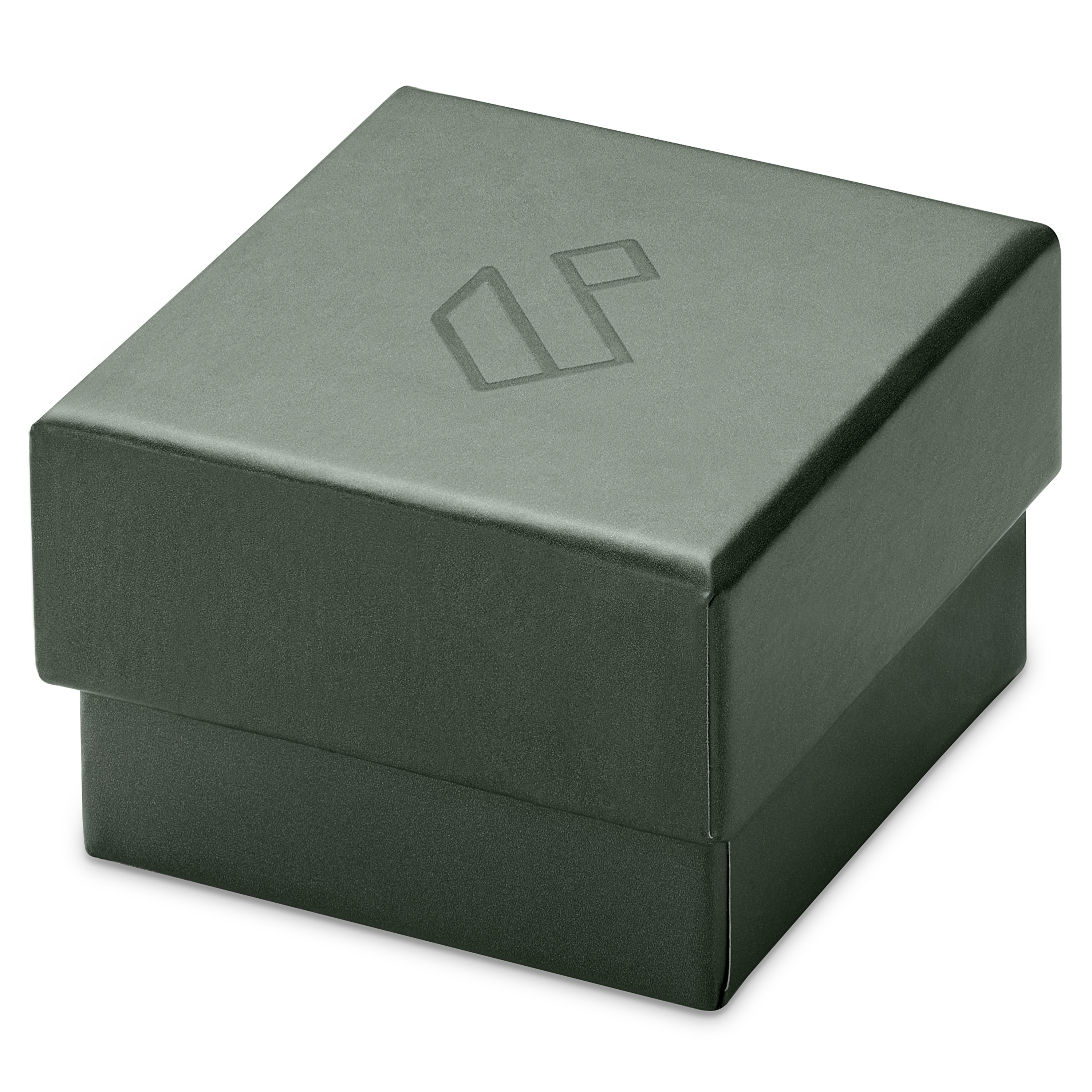 Enthumema | 1/3" (8 mm) Black Stainless Steel Braille ‘Exhale’ Fidget Ring - 4